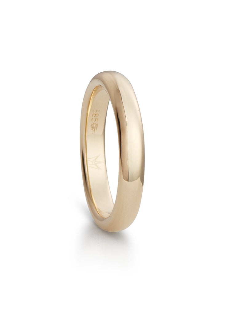 Balance ring in yellow gold, men's