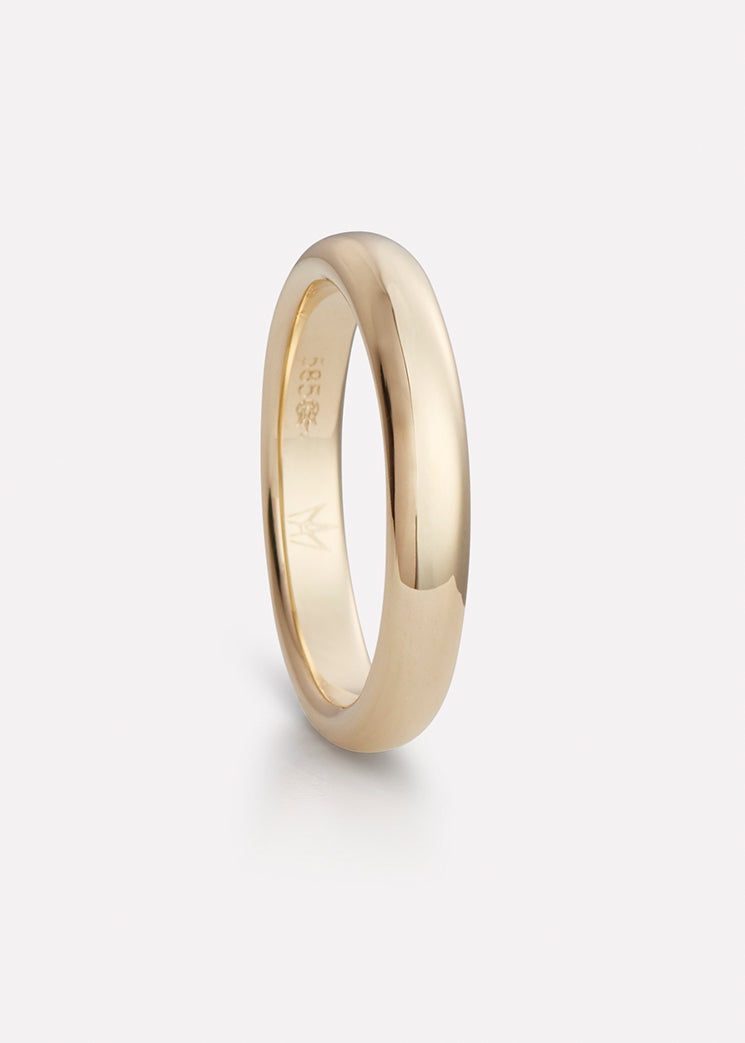 Balance ring in yellow gold, men's