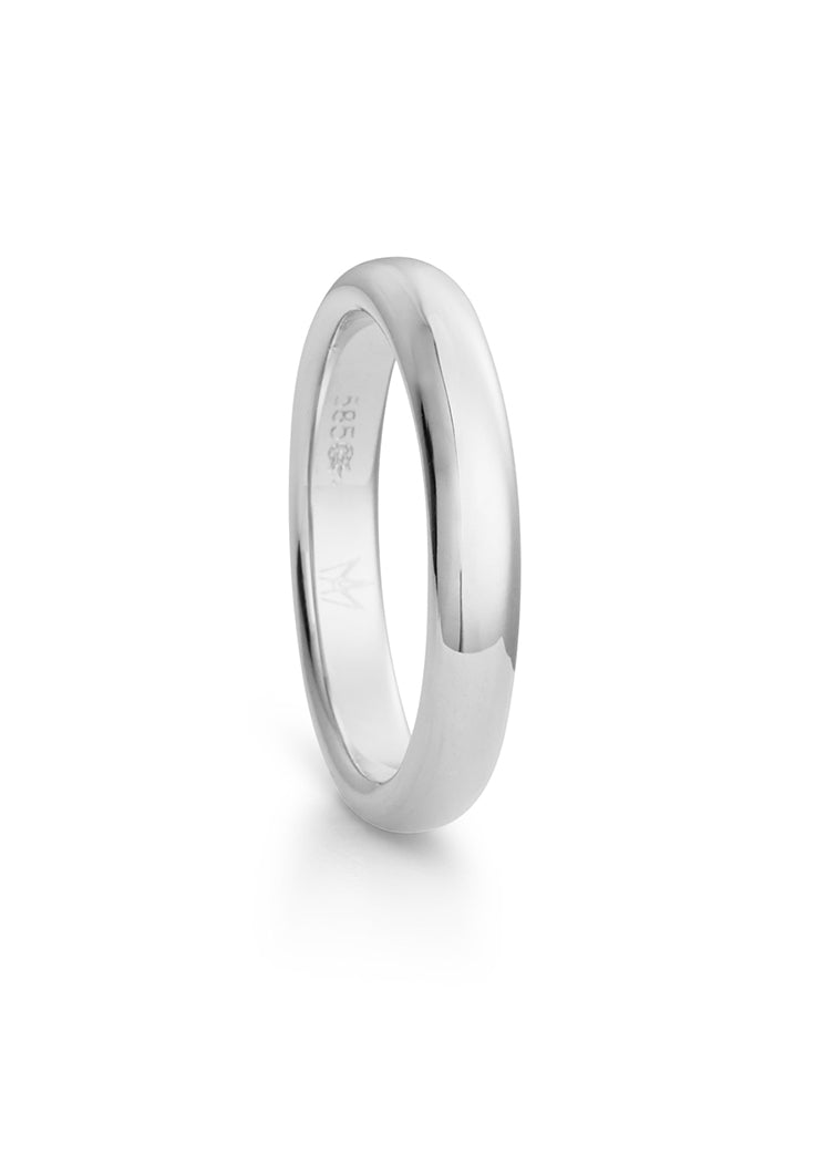 Balance ring in white gold, men&