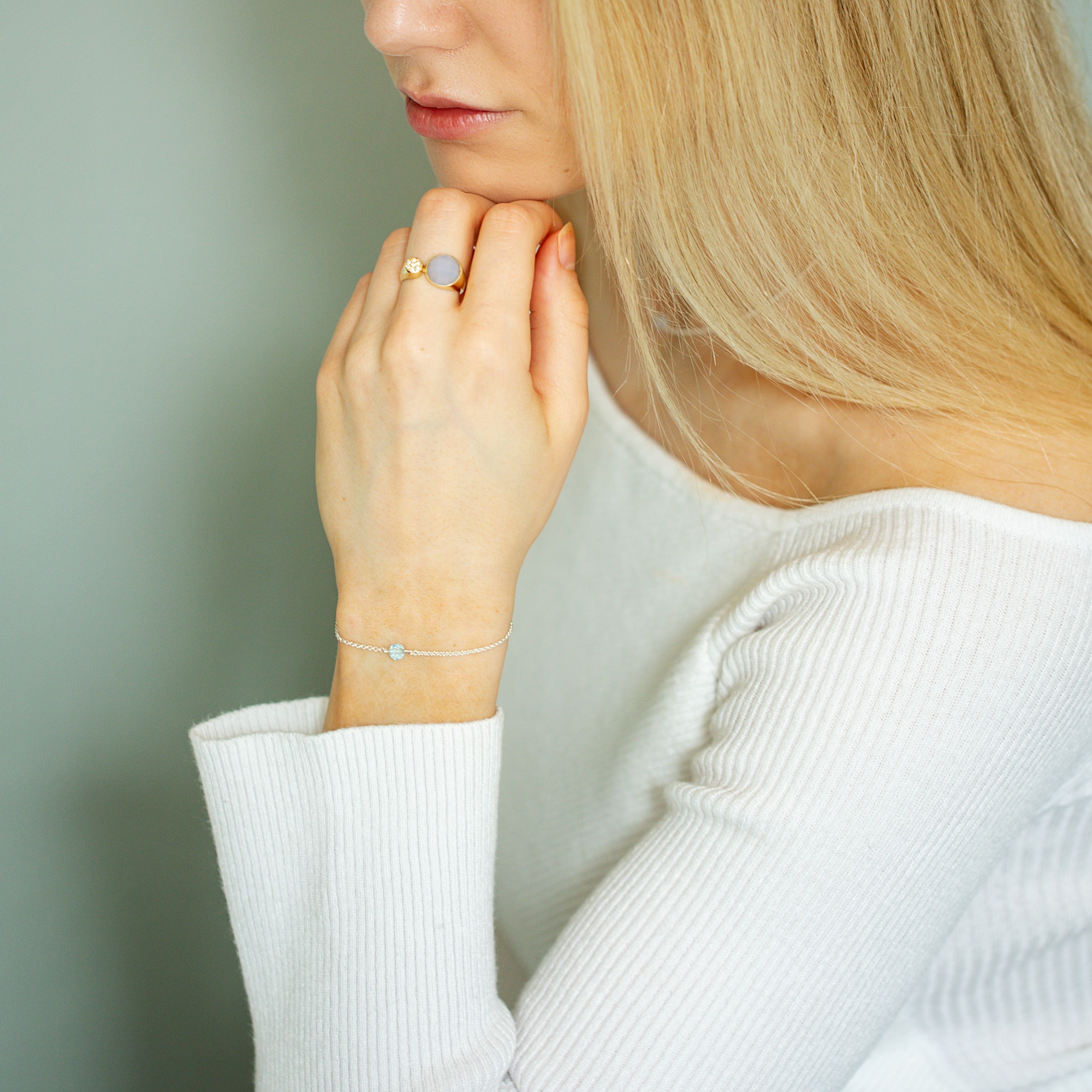 Bon Bon Avec ring med diamanter og quartz