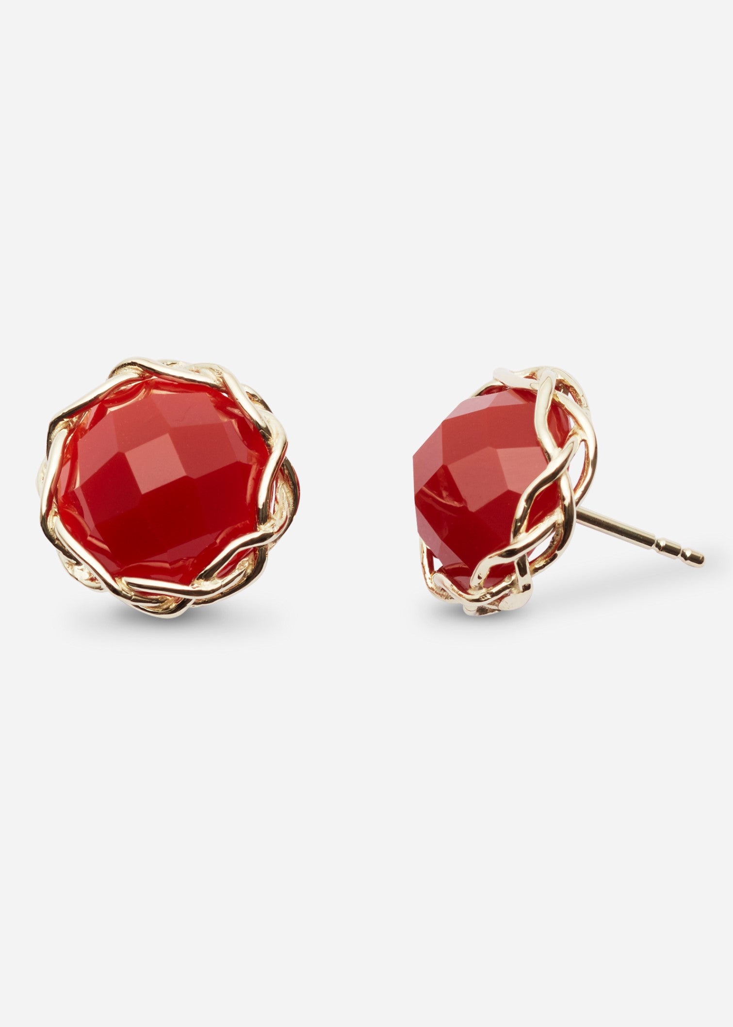 Bon Bon chic earrings quartz dark red