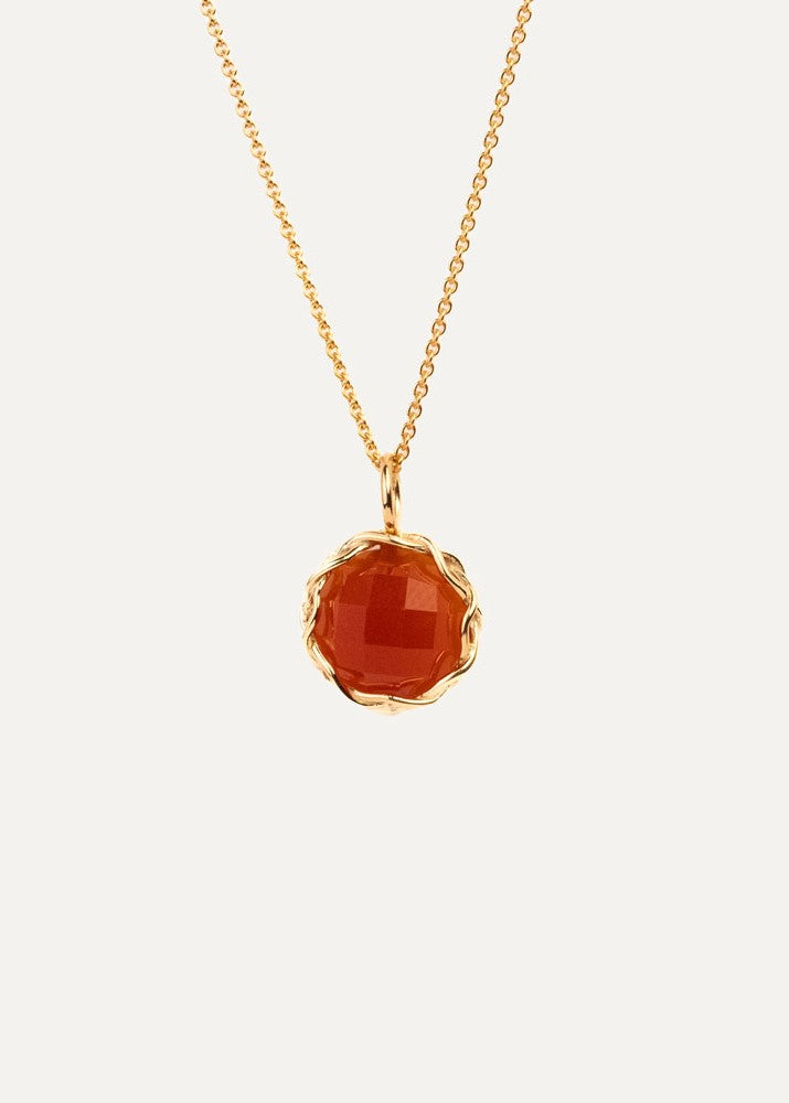 Bon Bon Chic pendant faceted dark red quartz 