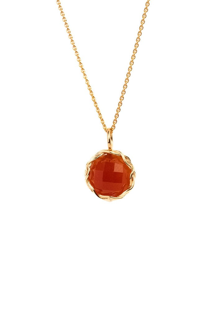 Bon Bon Chic pendant faceted dark red quartz 