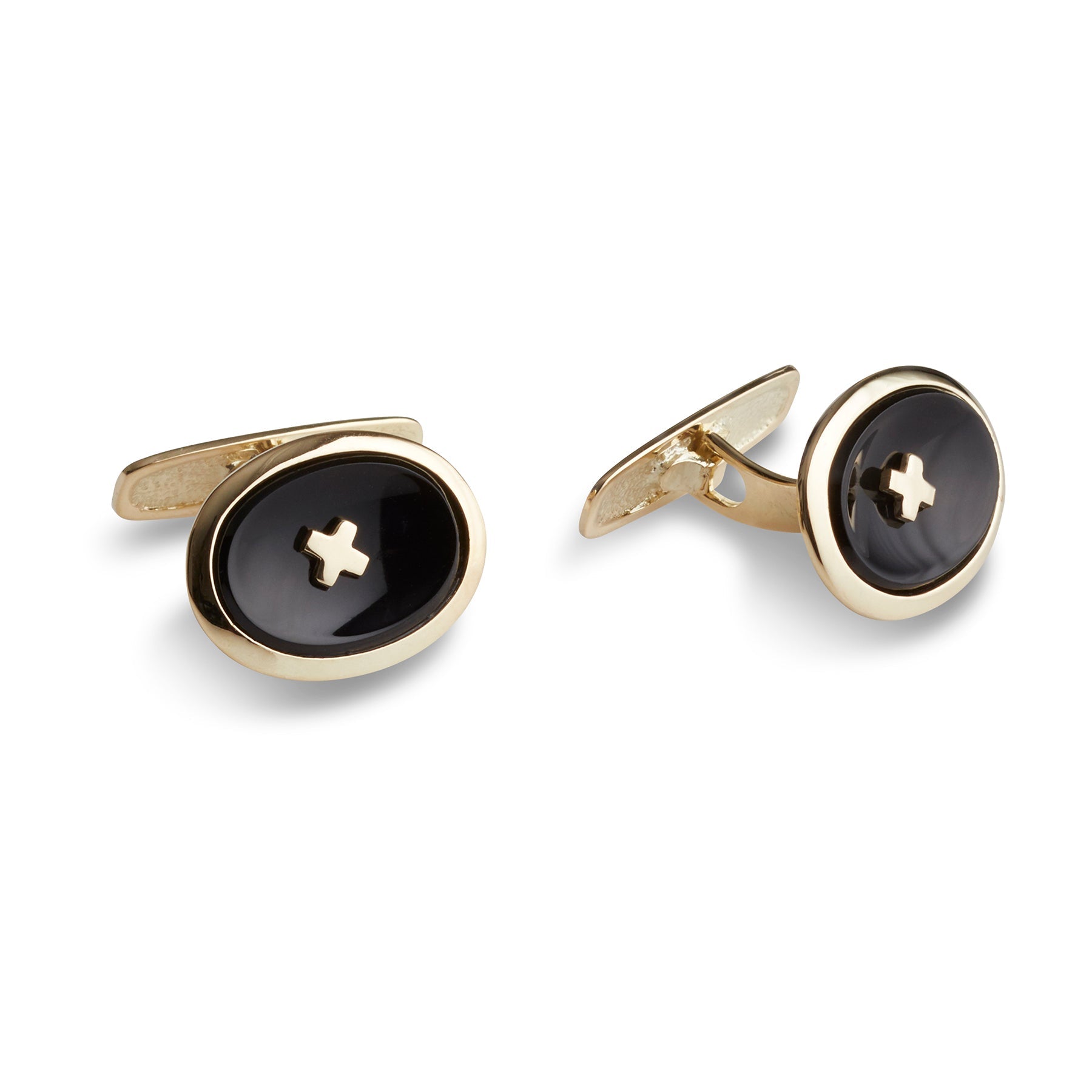Mansjettknapper med onyx oval