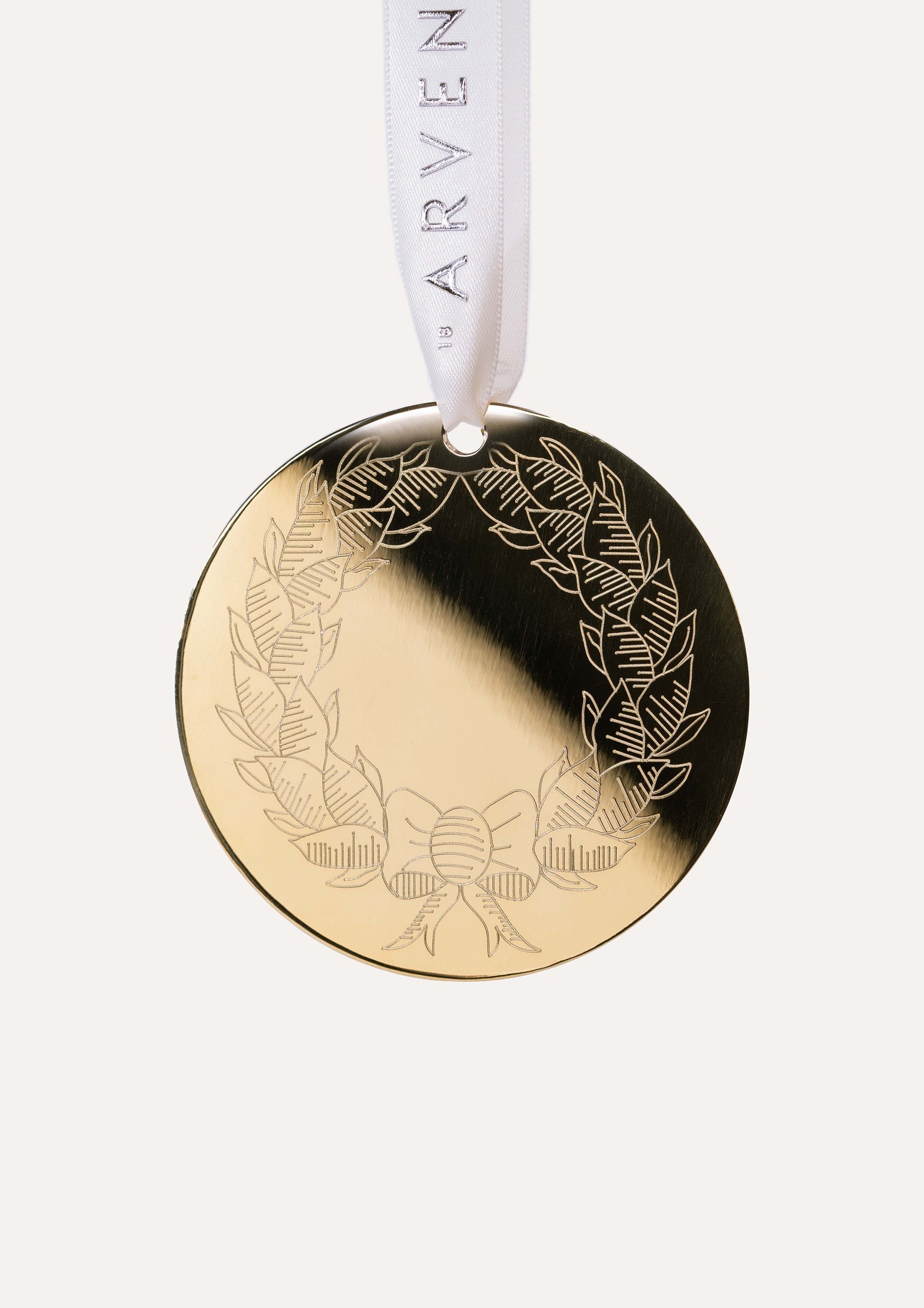 Wreath gold-colored 7.4 cm