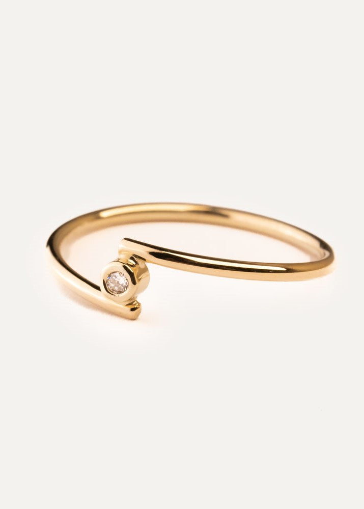 Piccolini Twin ring gult gull
