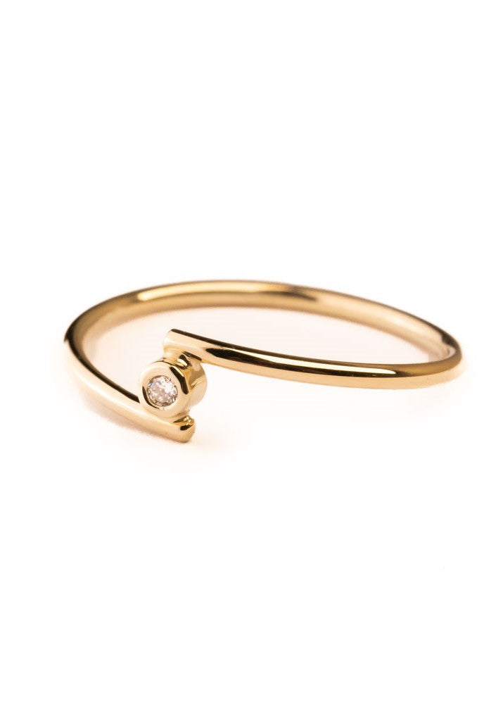 Piccolini Twin ring gult gull