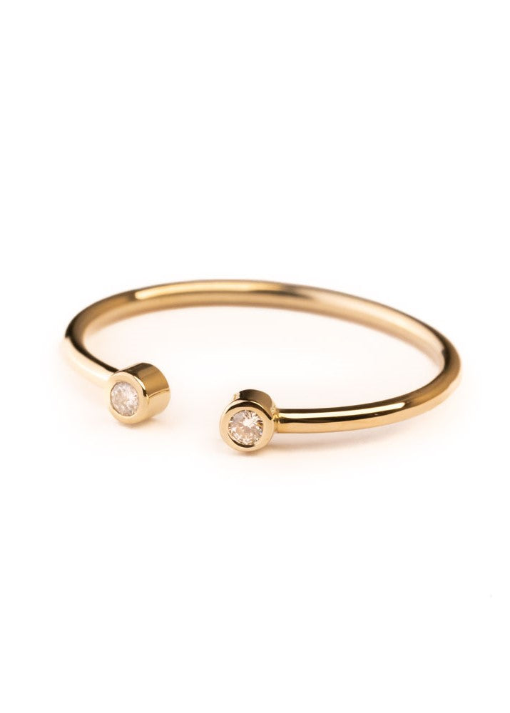 Piccolini Duo ring gult gull