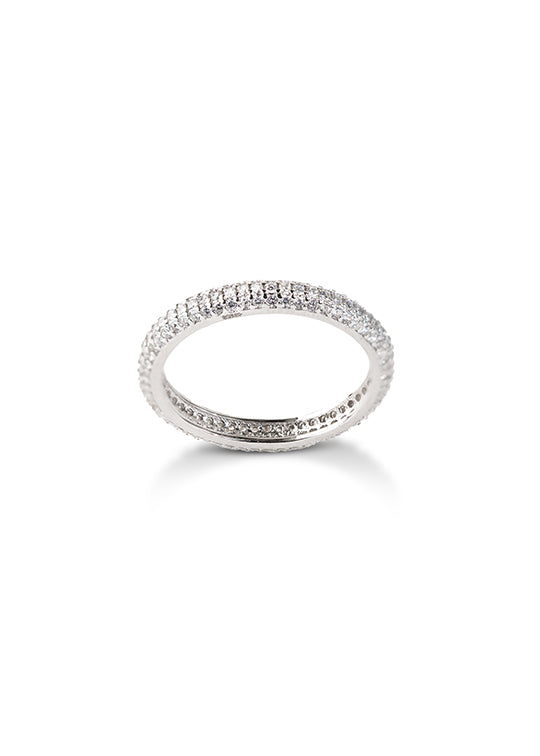 Rounded Eternity Ring Silver