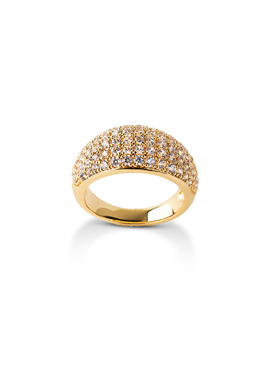 Rounded Bold Statement Ring Gold