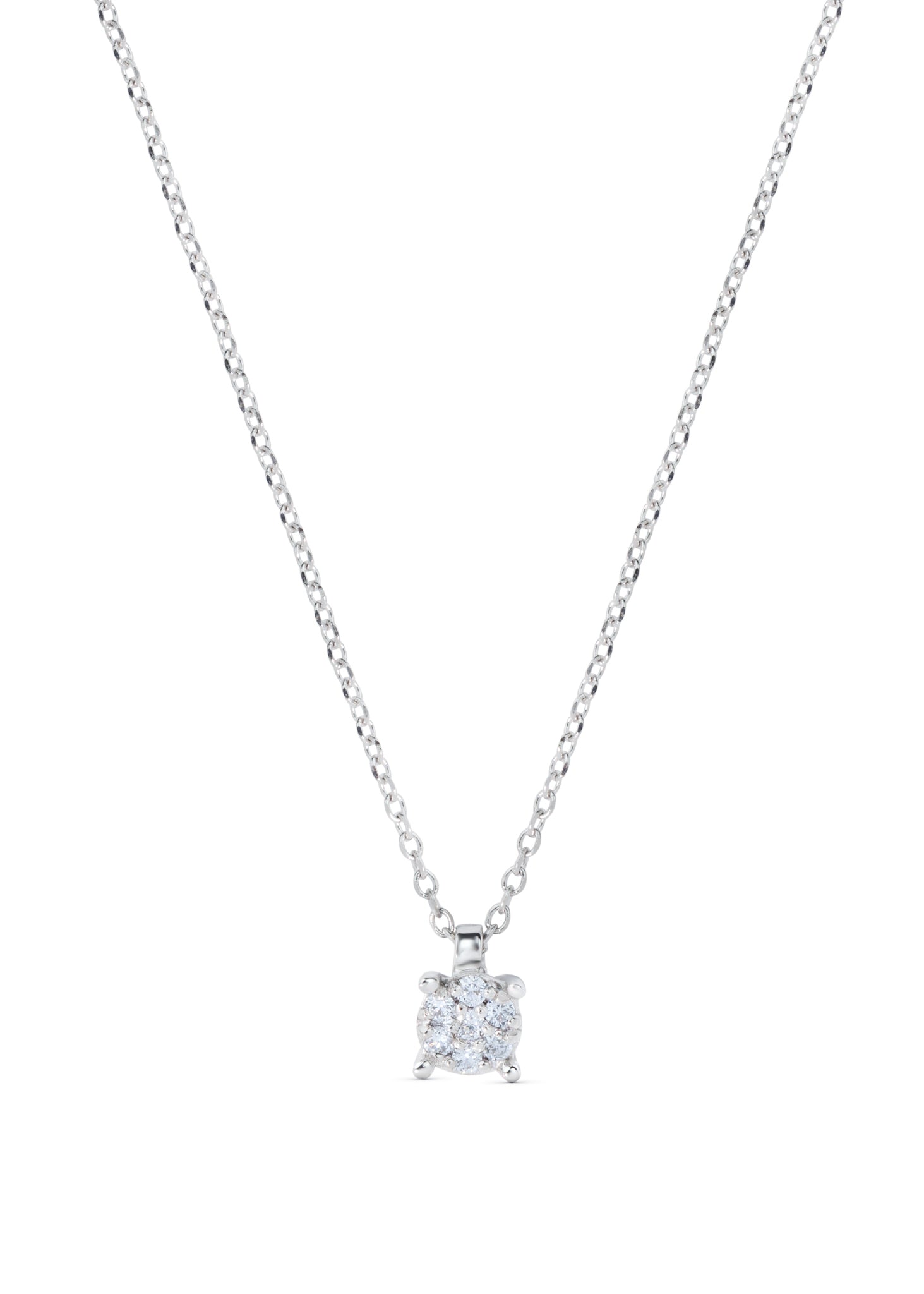 Necklace white gold 0.07ct diamond