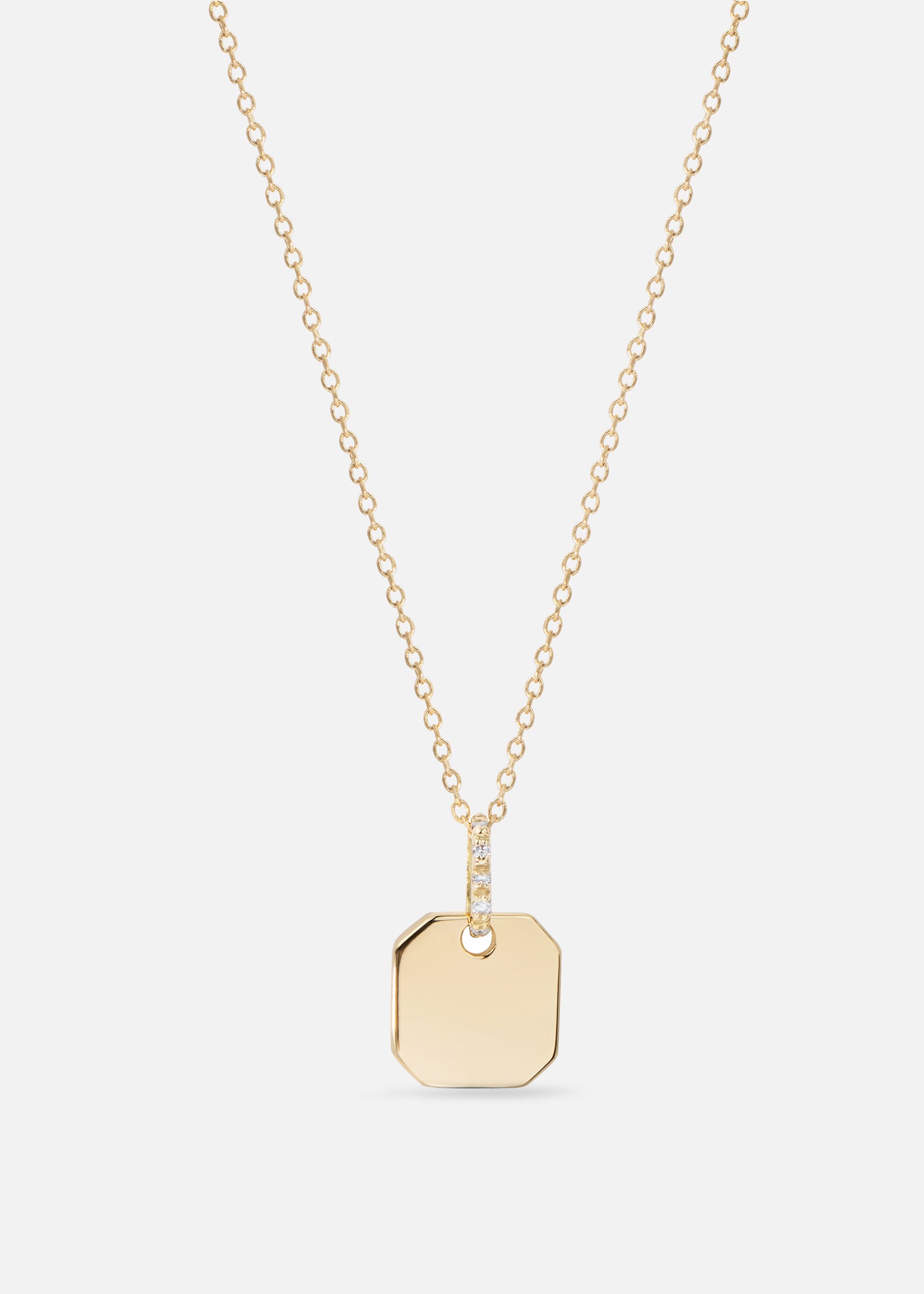 Necklace yellow gold 0.025ct diamond