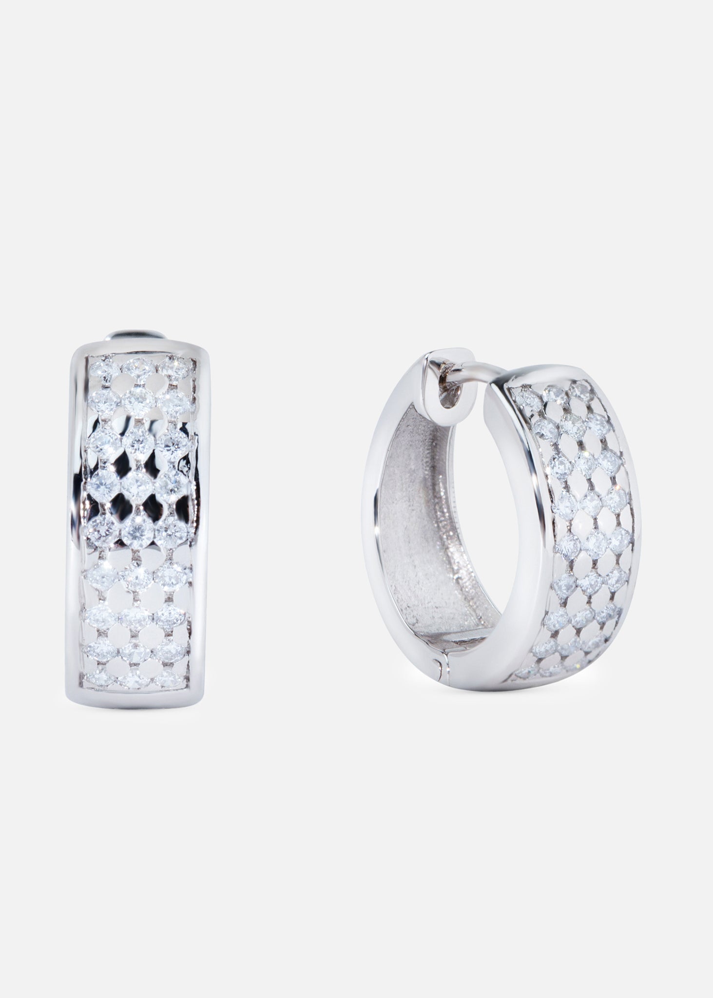 Earring white gold 0.324ct diamond