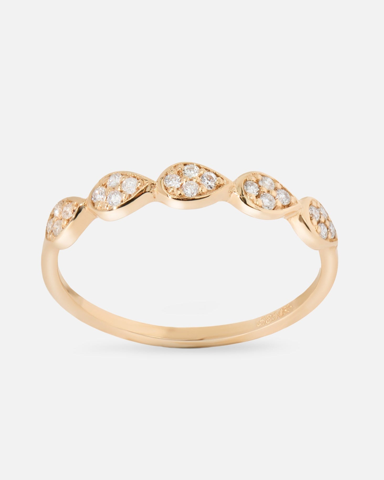 Ring gult gull 0,15ct diamant