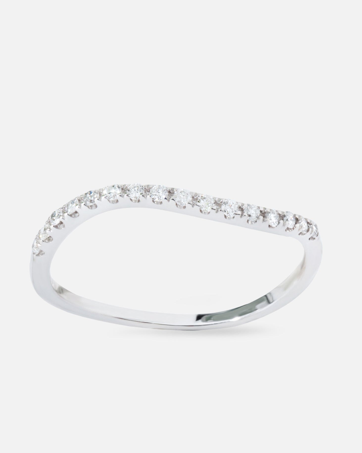Ring hvitt gull 0,128ct diamant