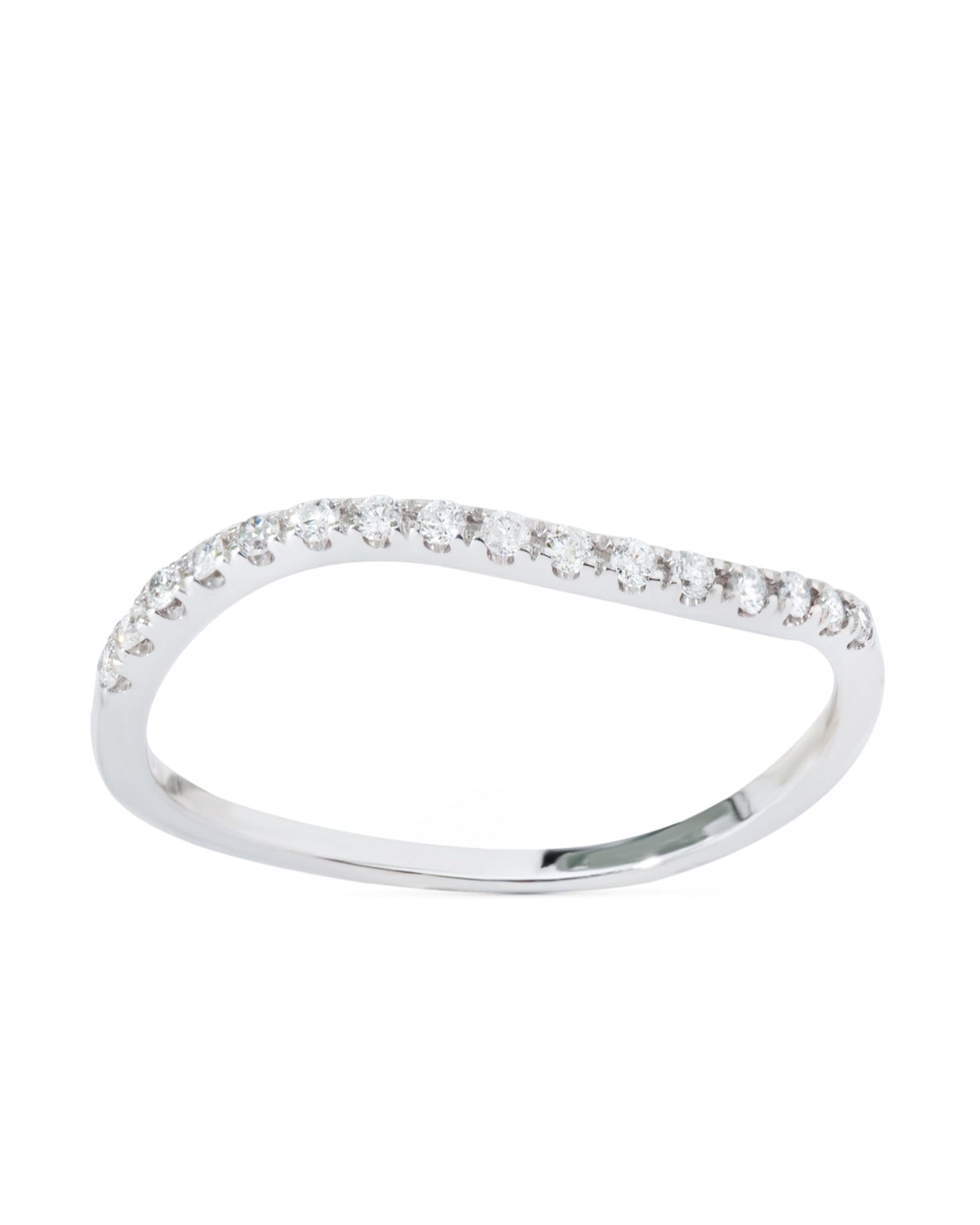 Ring hvitt gull 0,128ct diamant