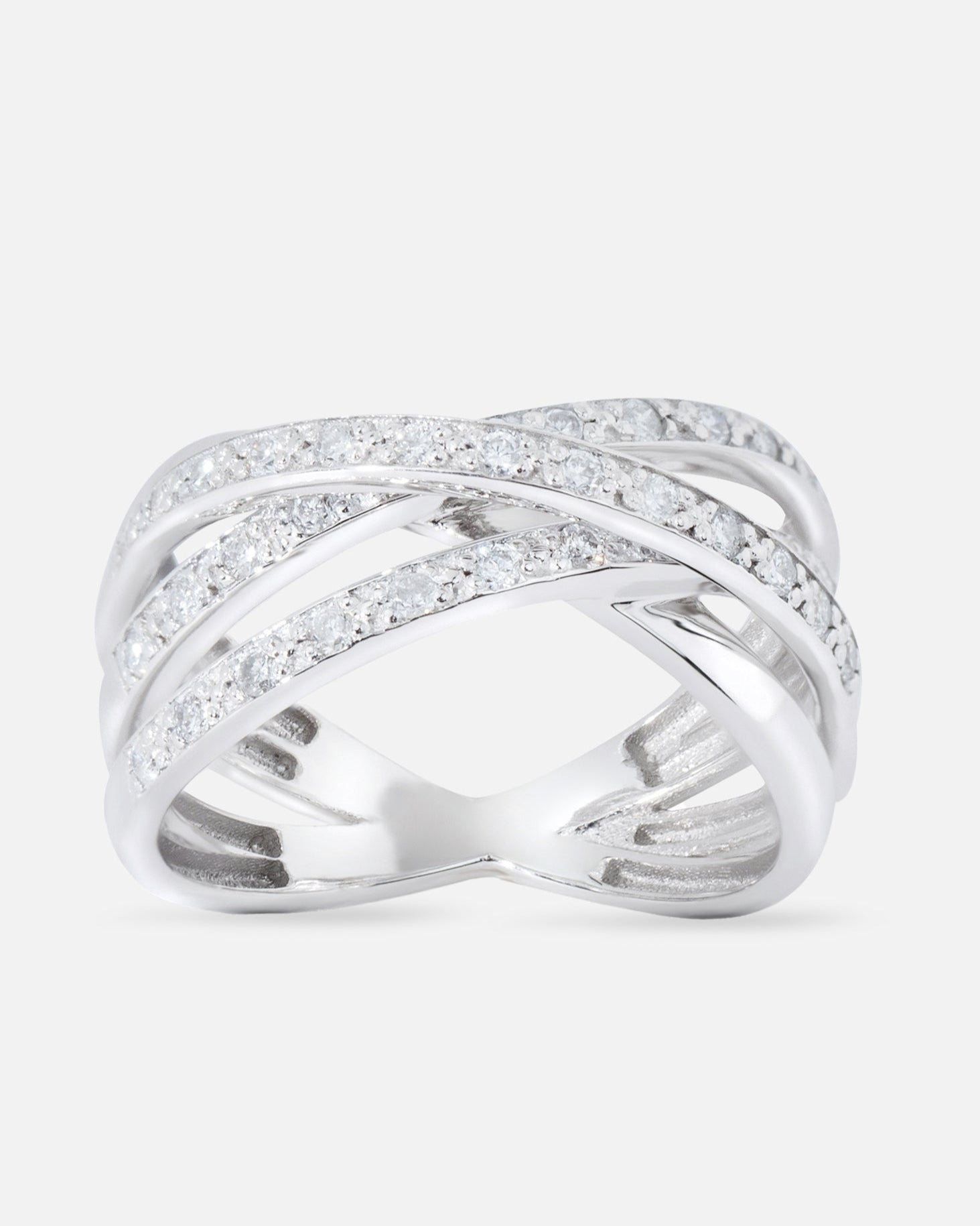 Ring hvitt gull 0,455ct diamant