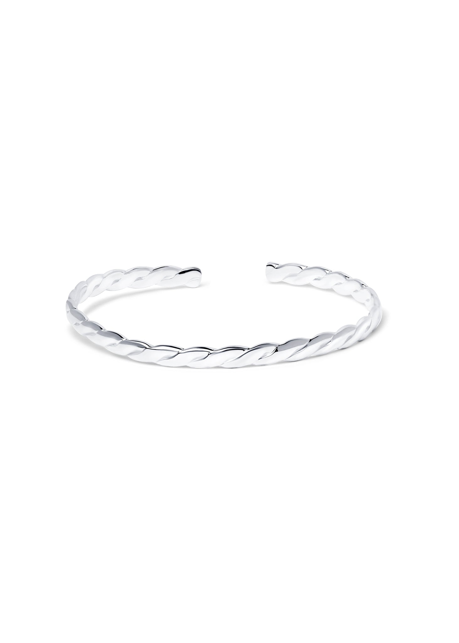 Silver braided bangle