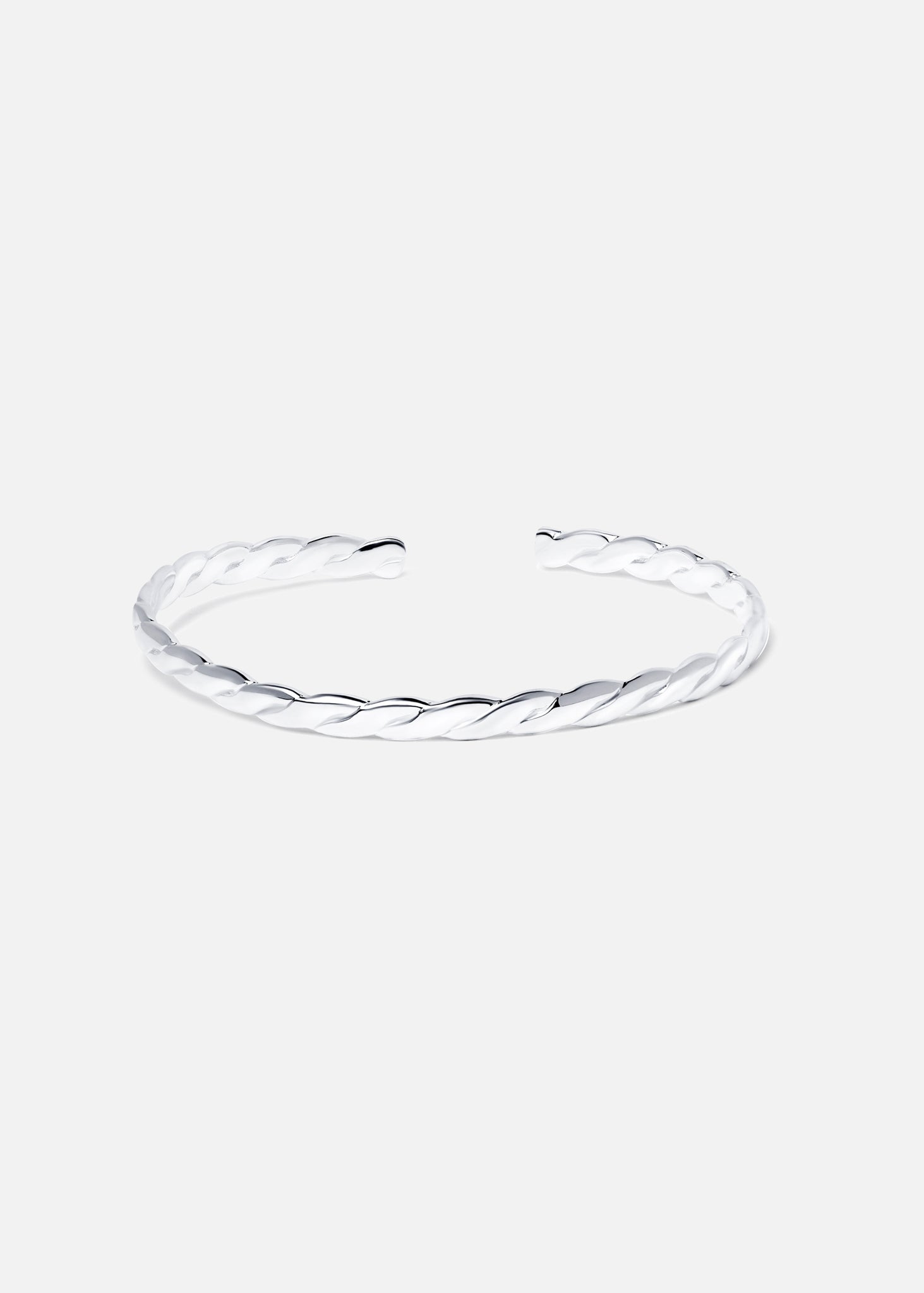 Silver braided bangle