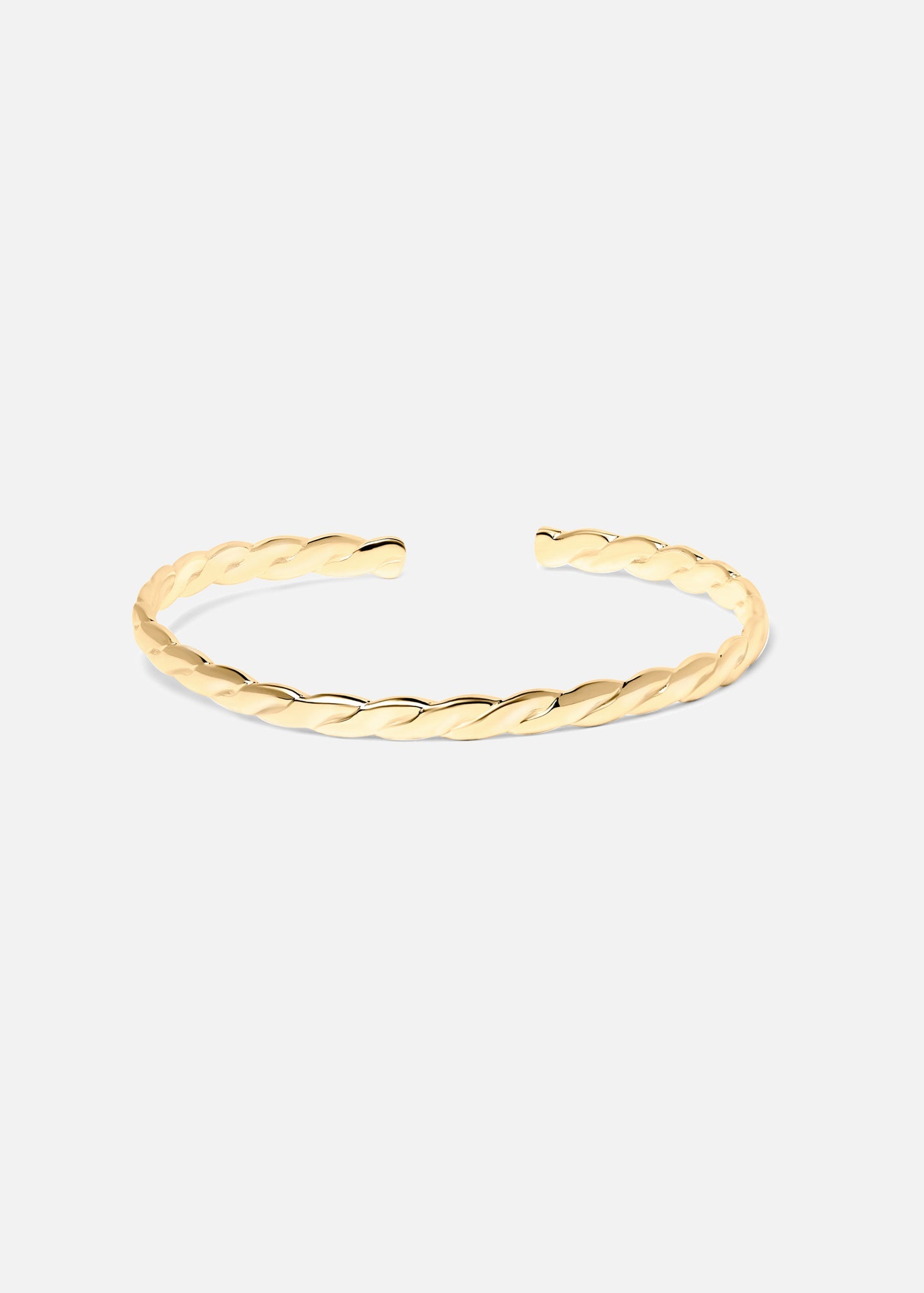 Gold braided bangle