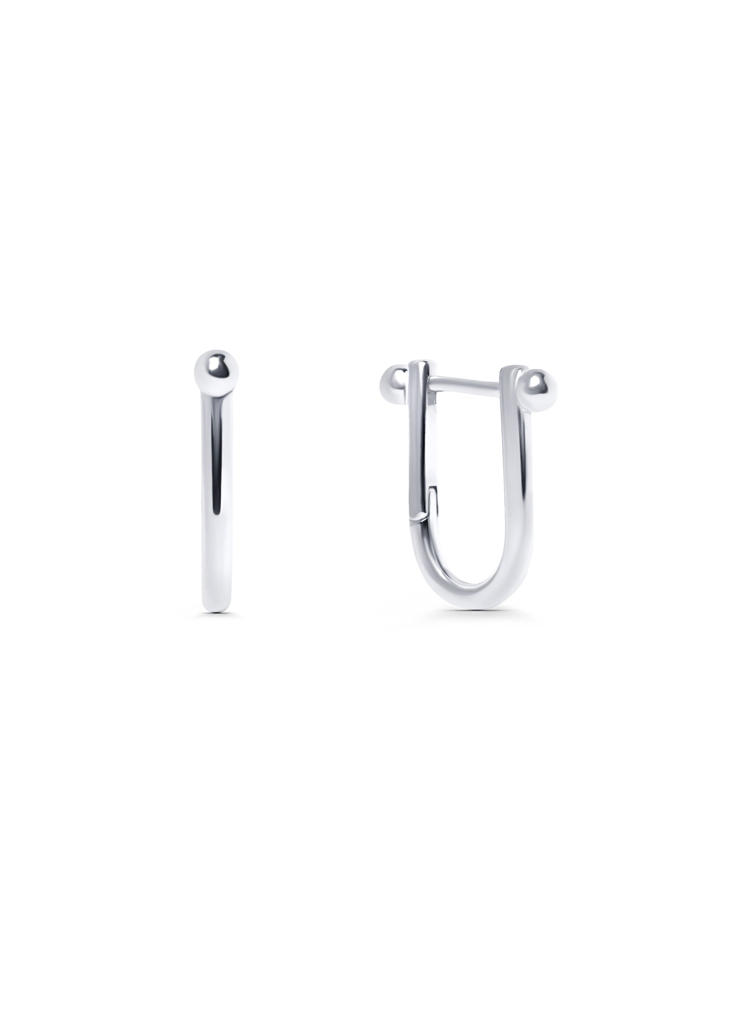 Silver oval Hoops