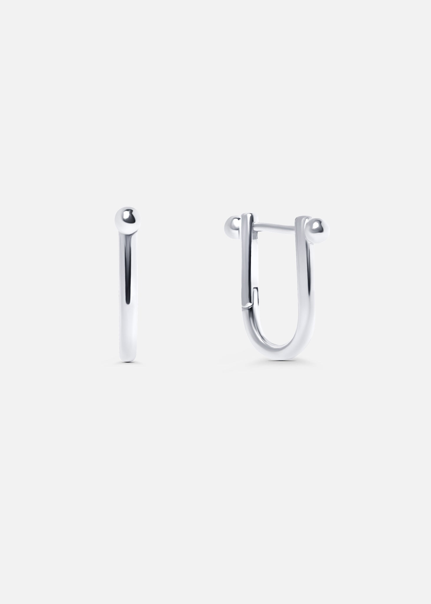 Silver oval Hoops
