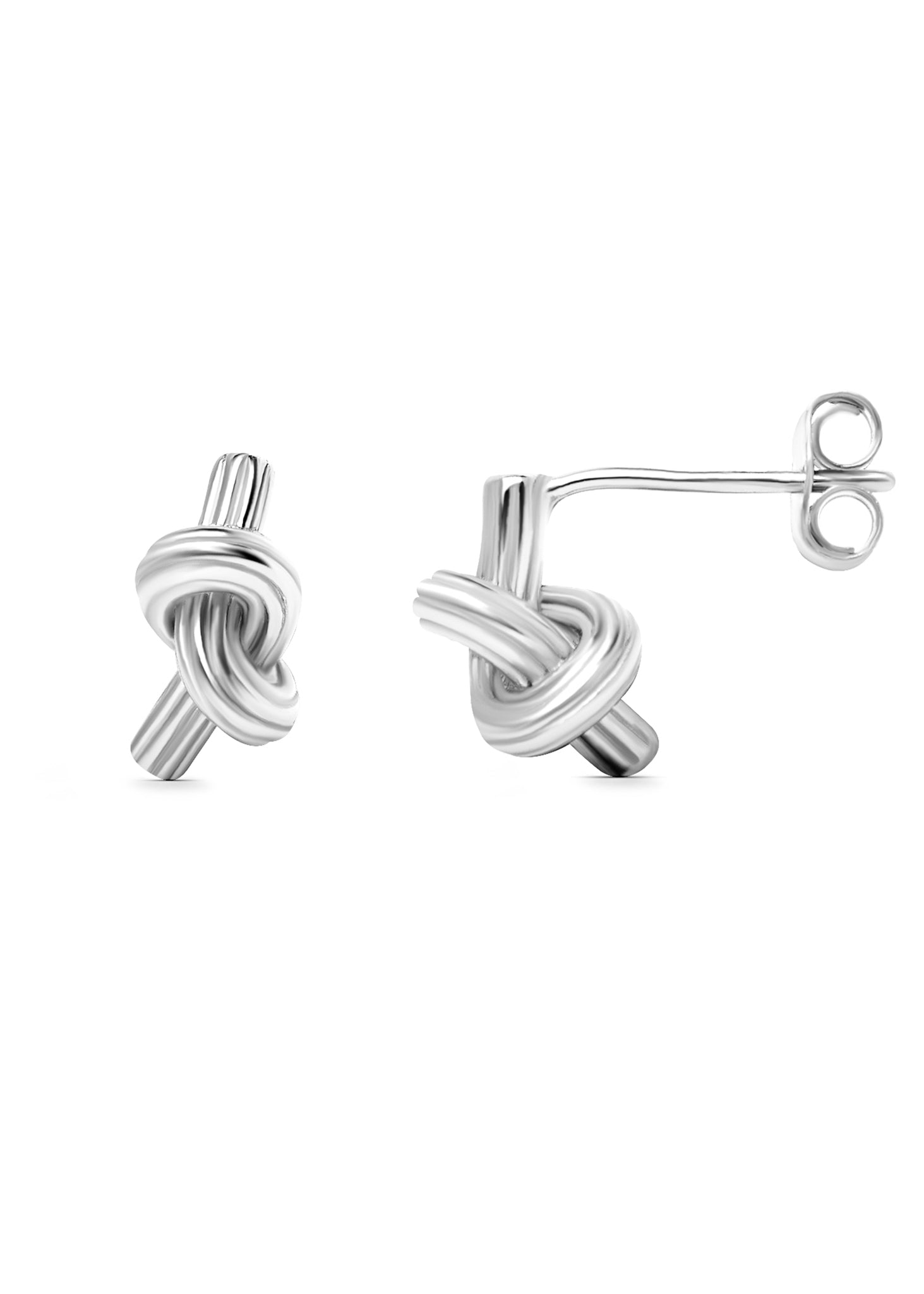 Silver knot studs