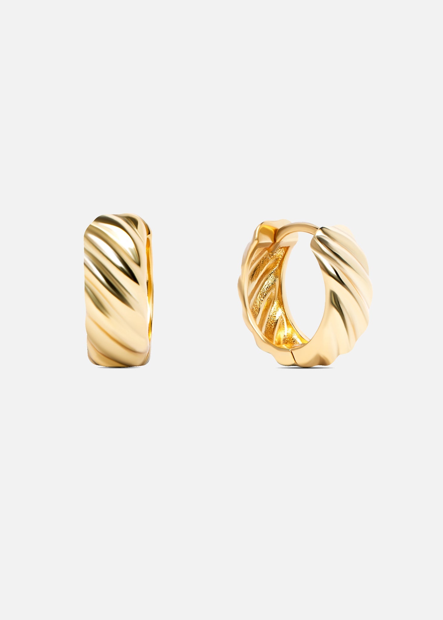 Gold swirl Hoops