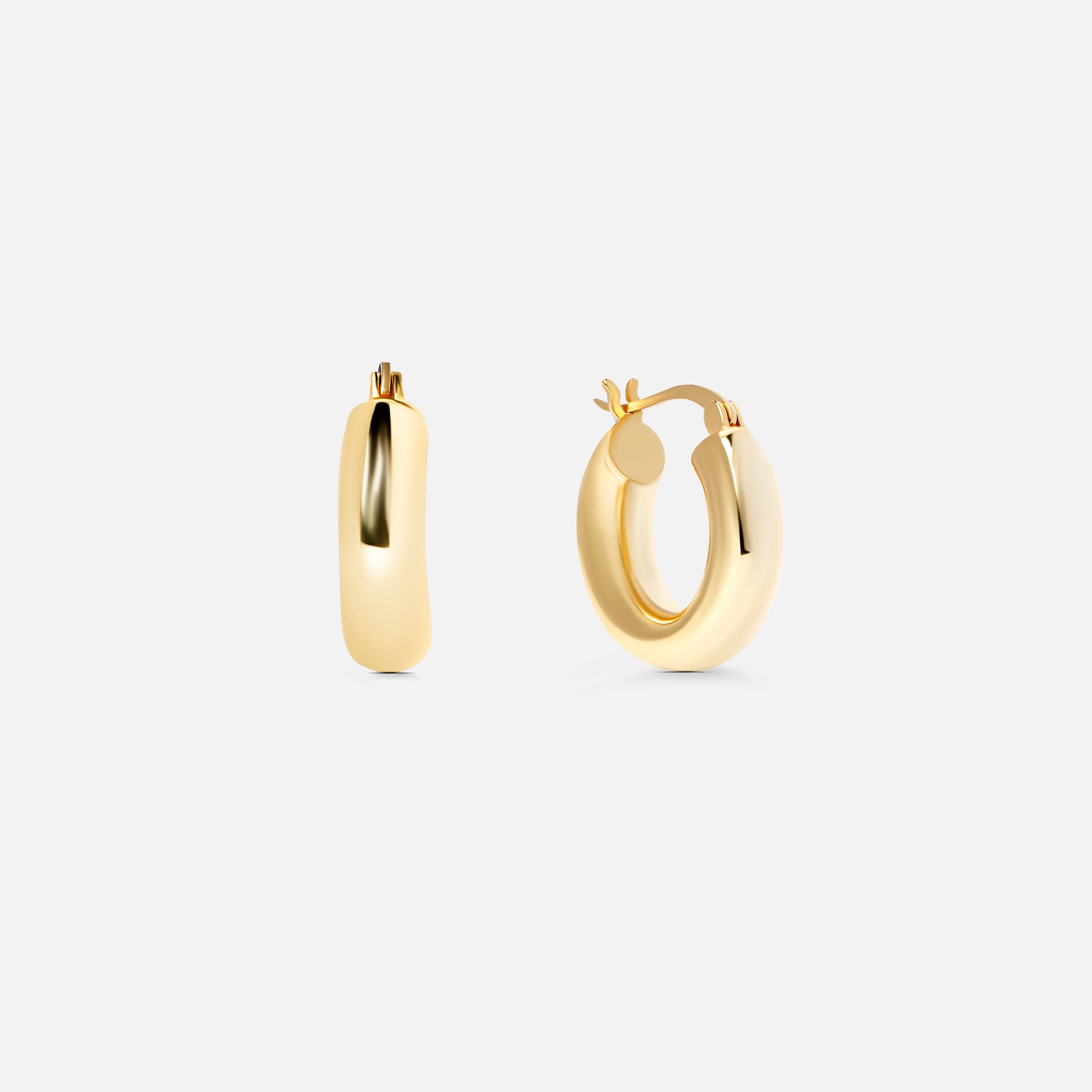 Gold chunky Hoops