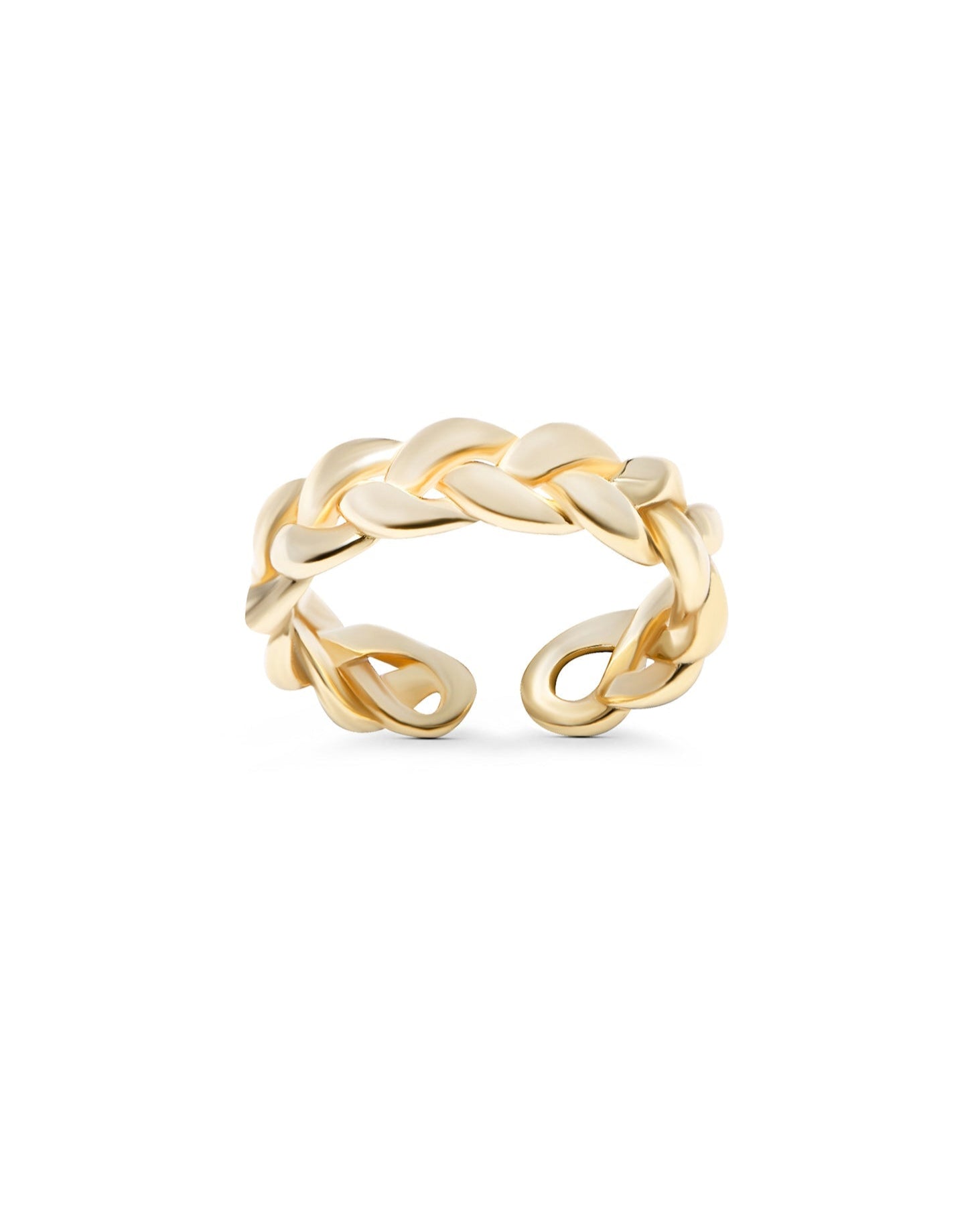 Gold braided ring