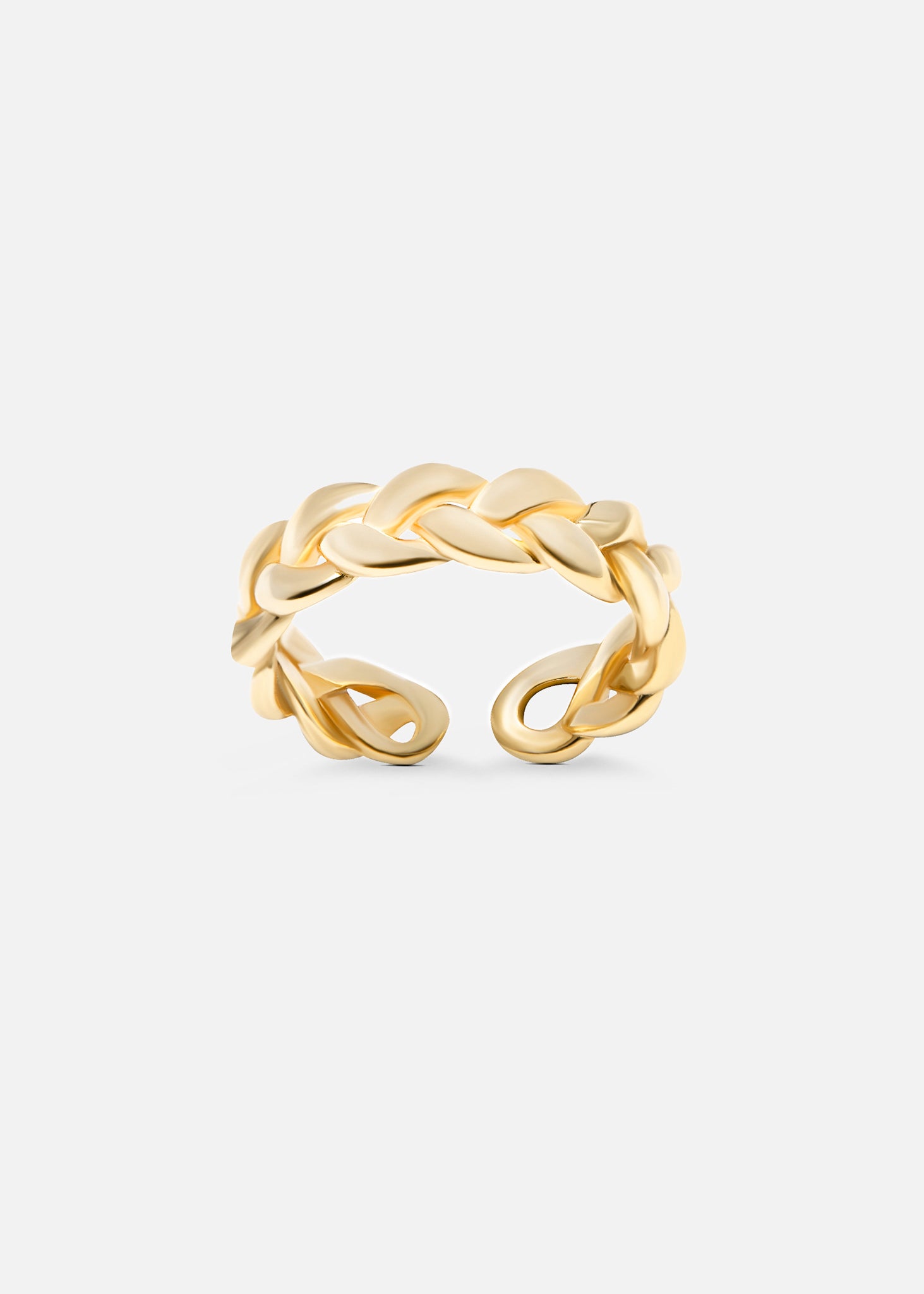 Gold braided ring