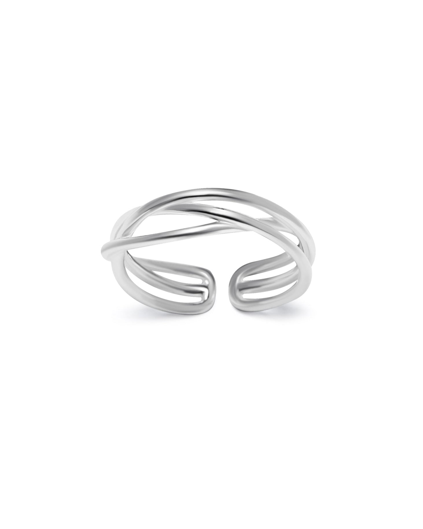 Silver link ring