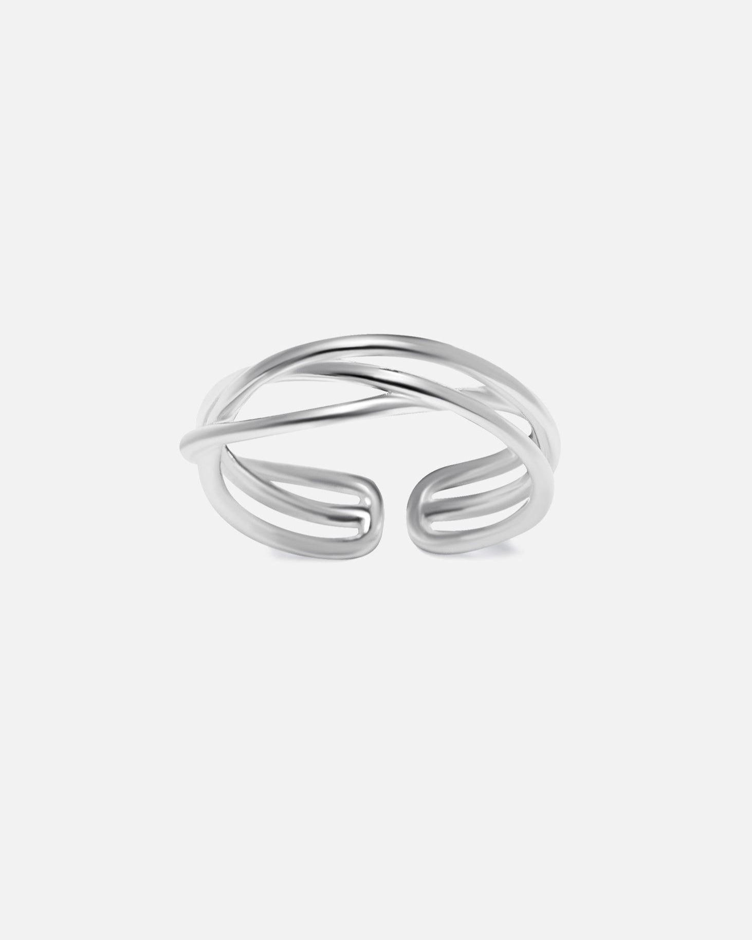 Silver link ring