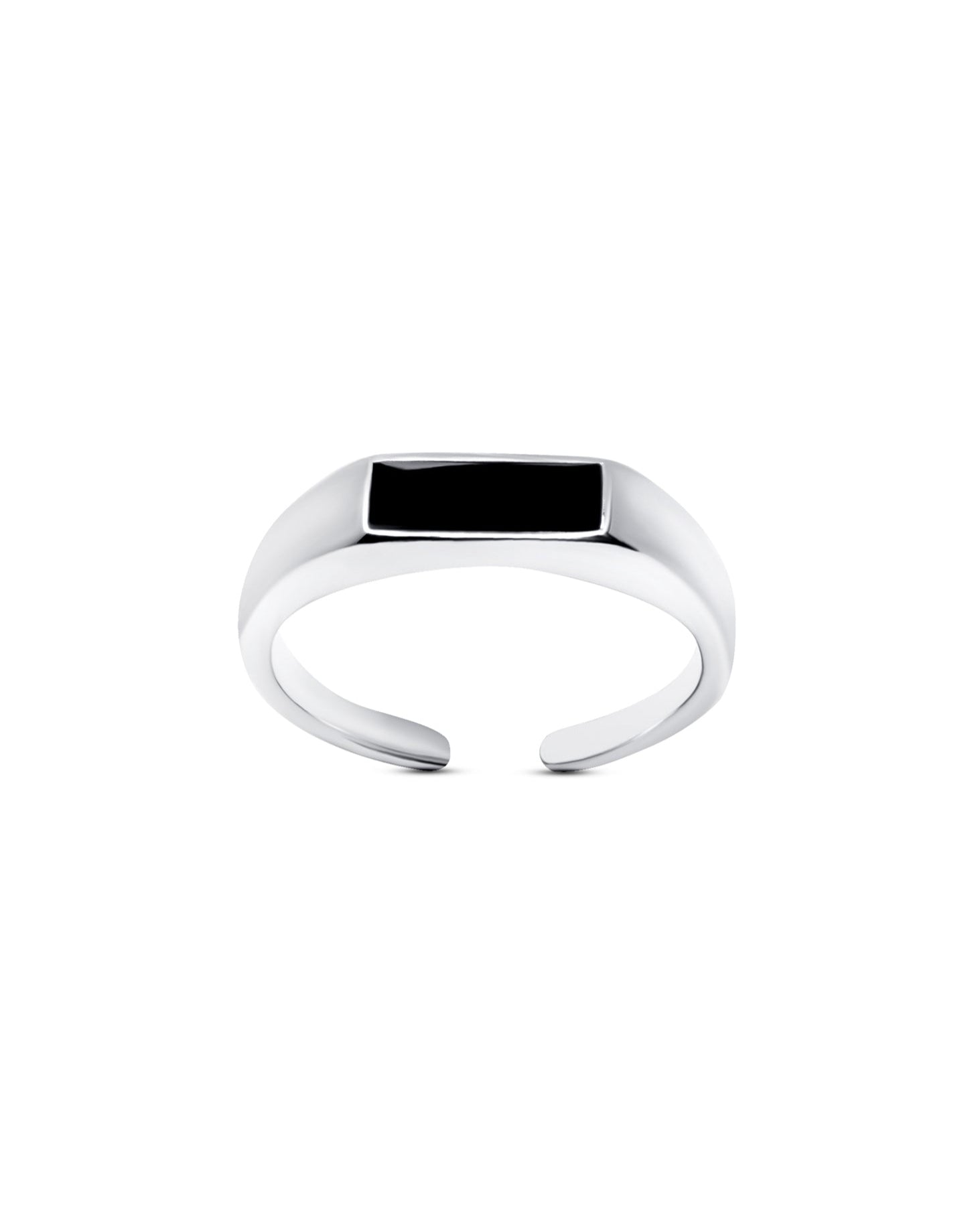 Onyx pinky ring