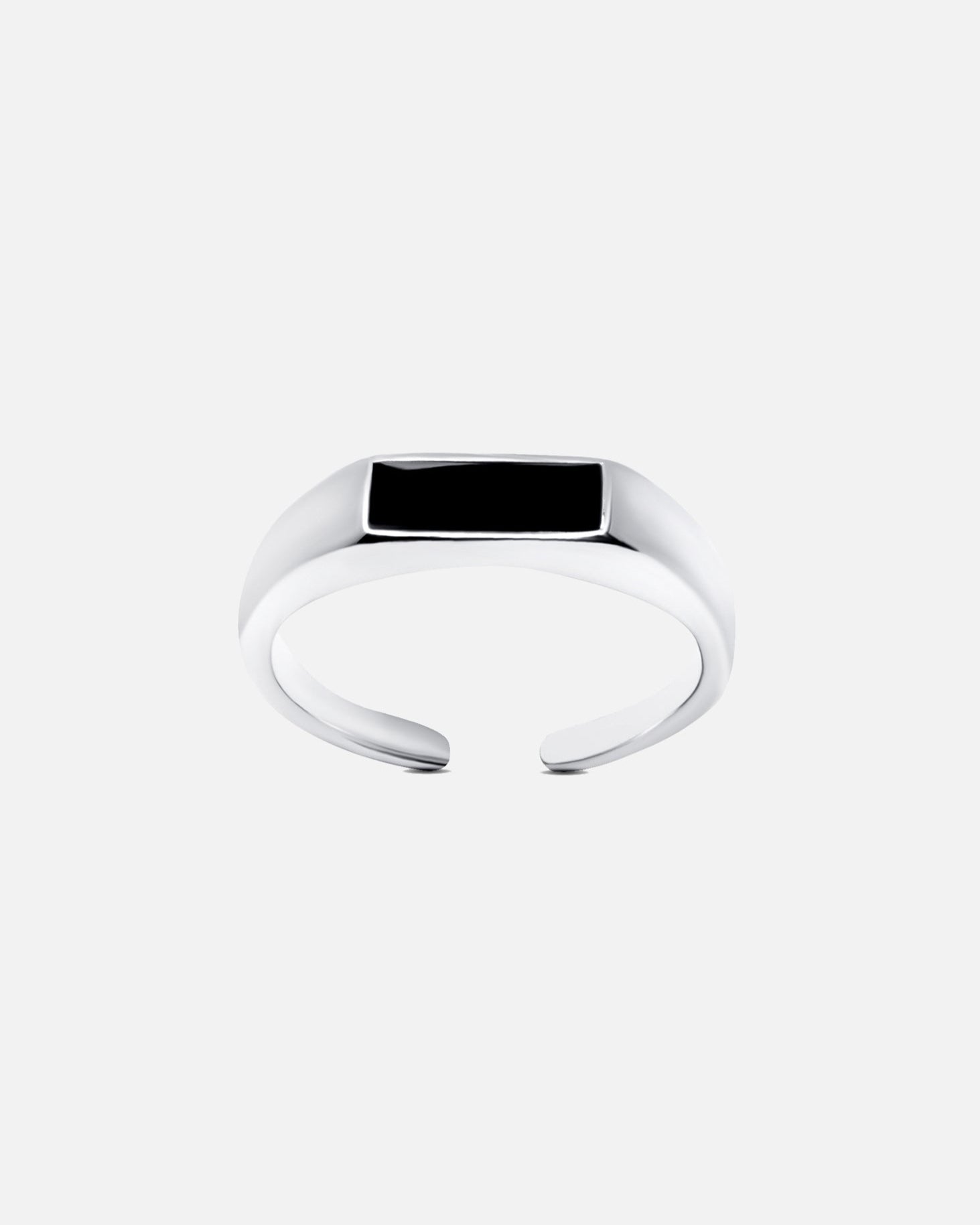 Onyx pinky ring