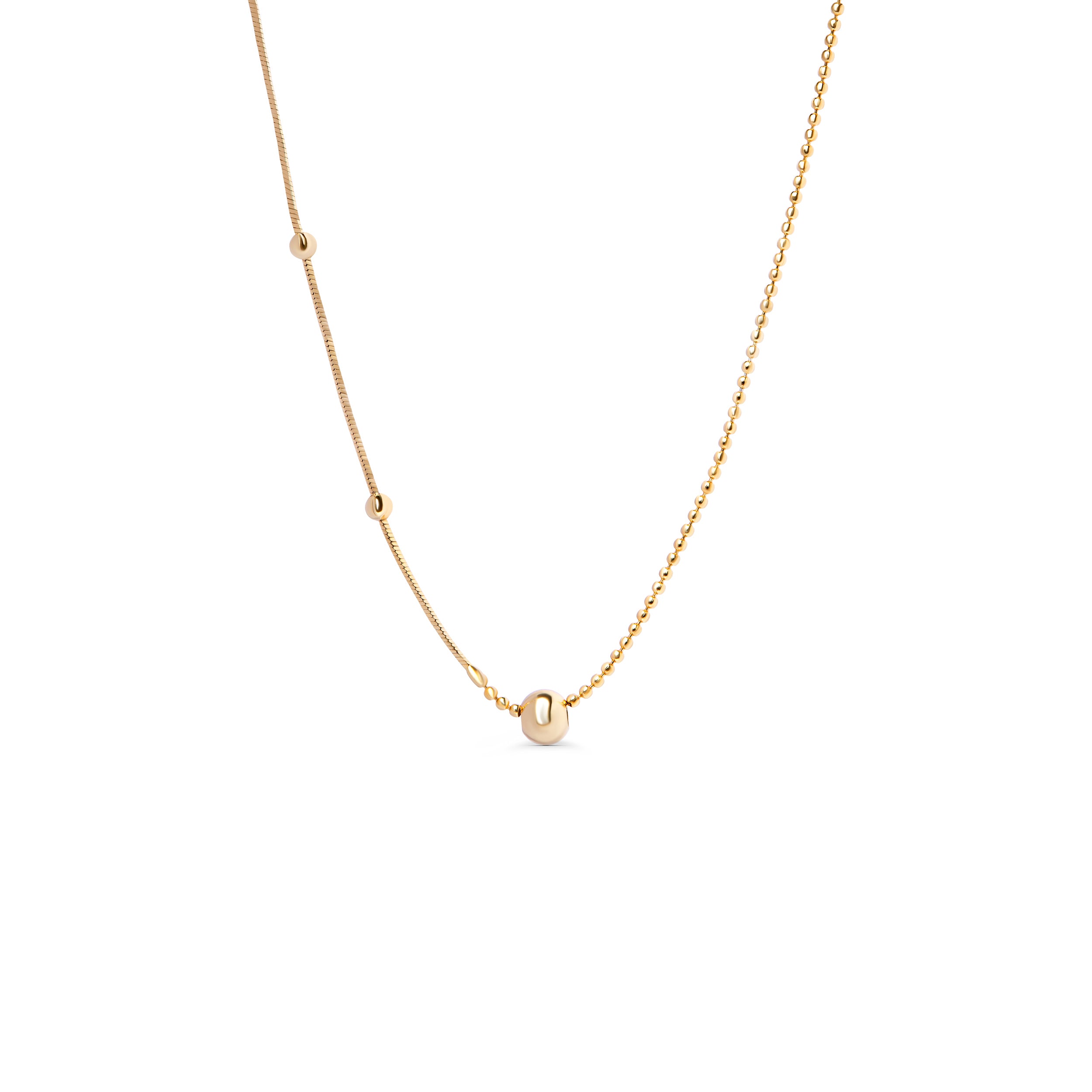 Gold droplets necklace