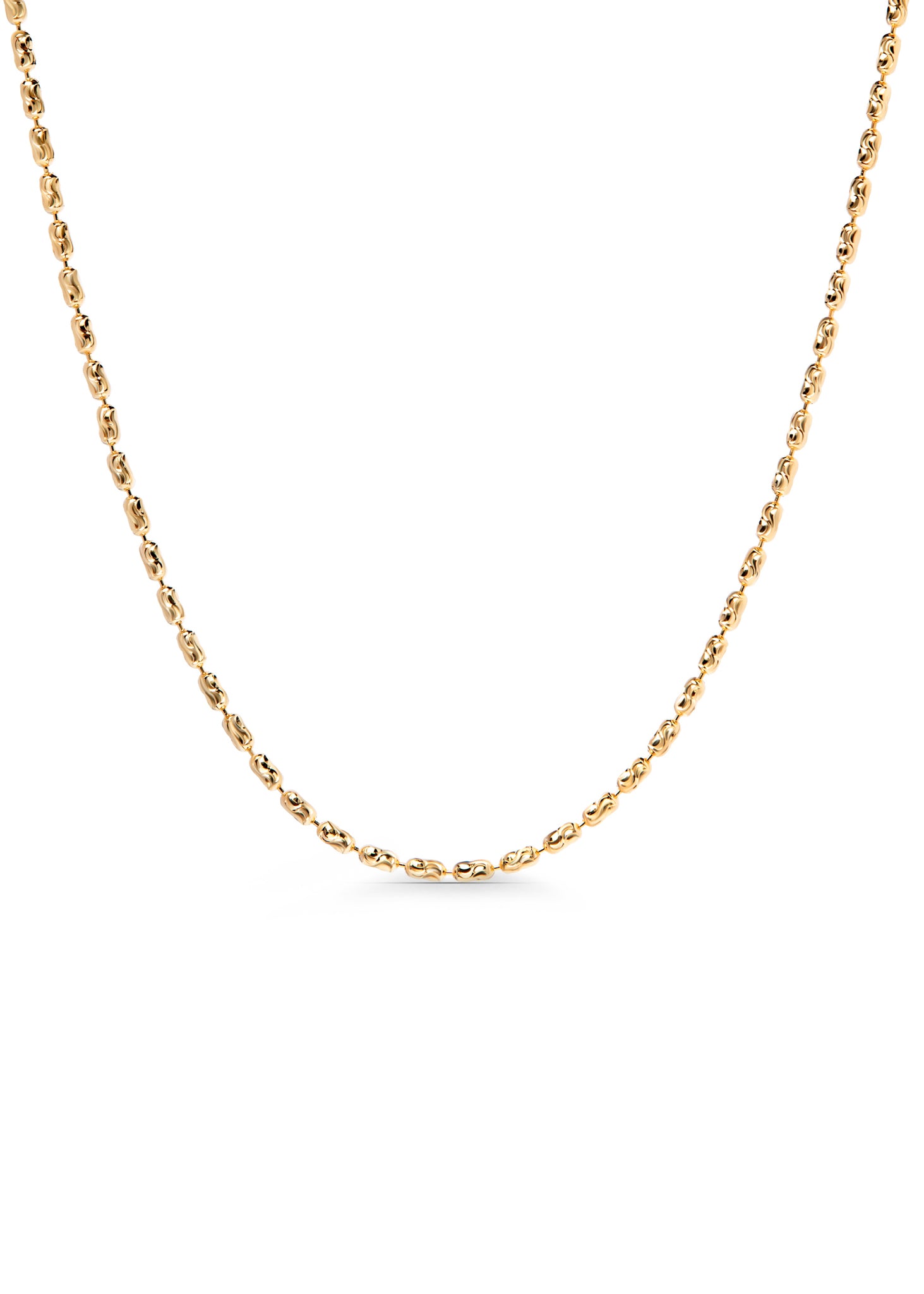 Gold droplets chain