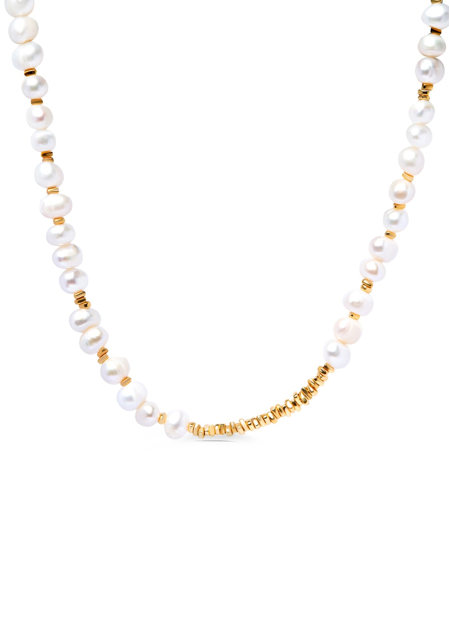 Gold pearl necklace