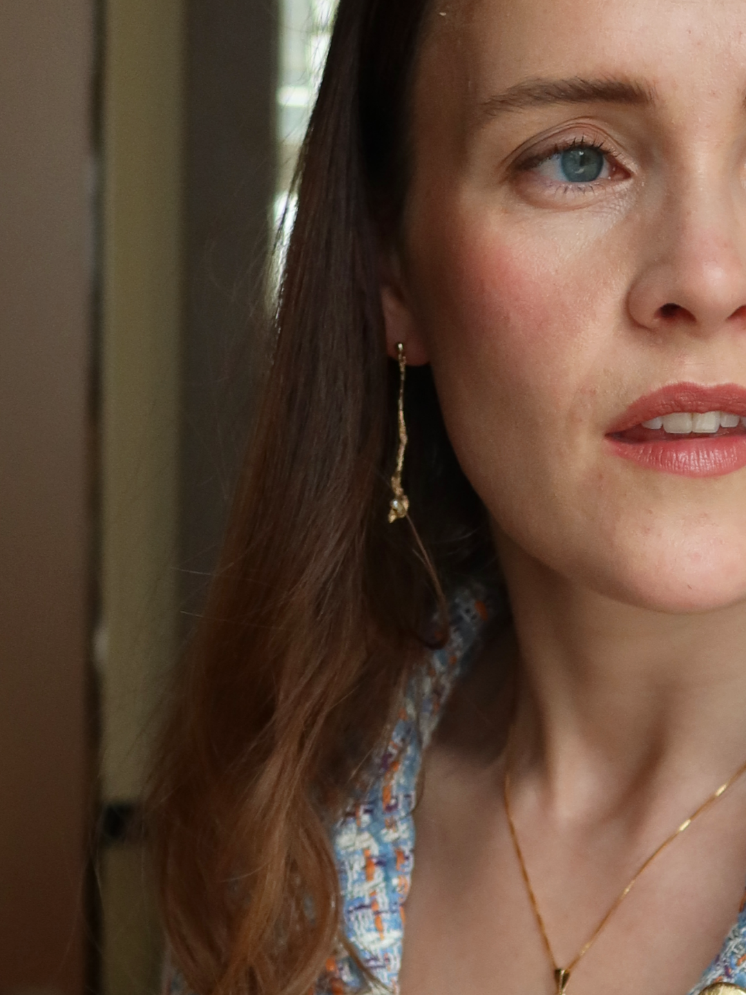 Vintage ørepynt gult gull