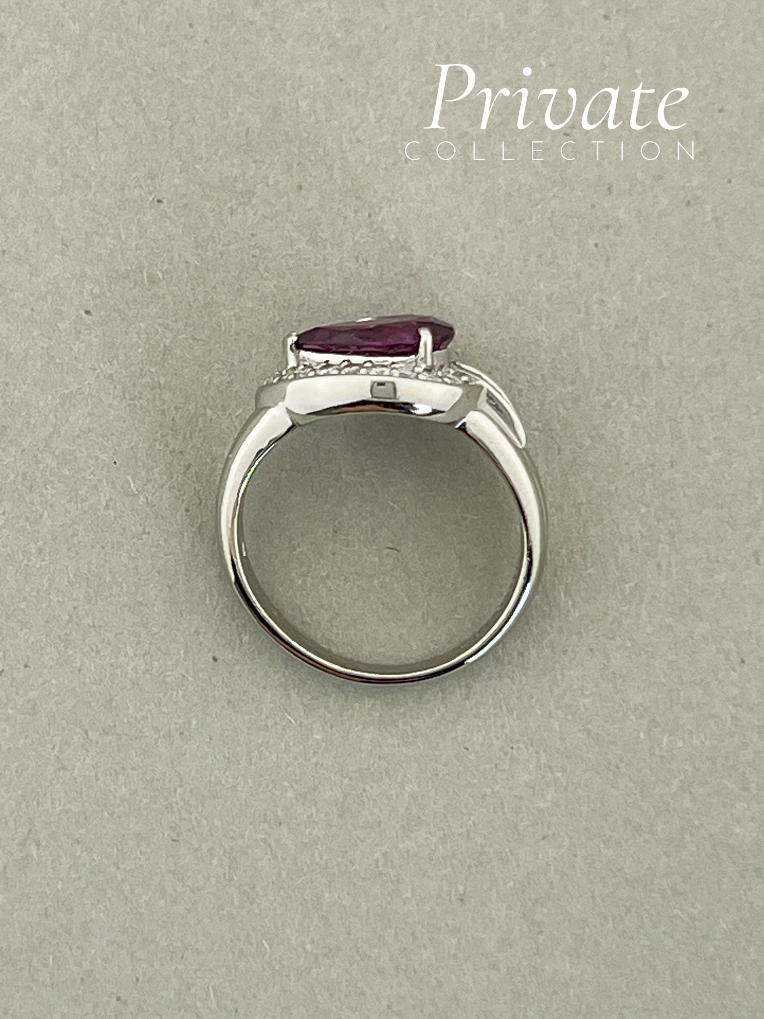 PC Diamantring med Turmalin platina str 51