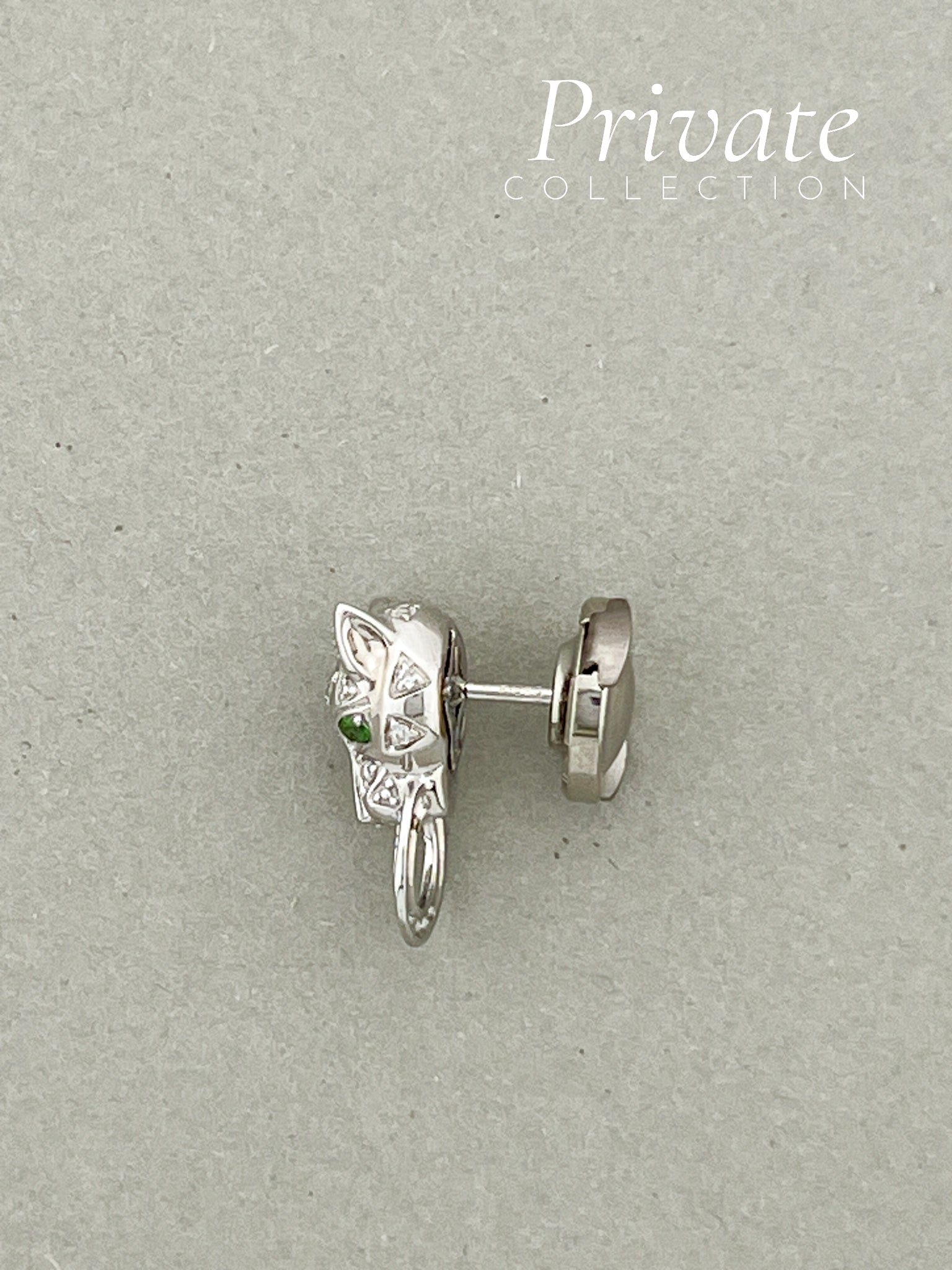 PC Panter-brosje 18K hvitt gull m/diamanter