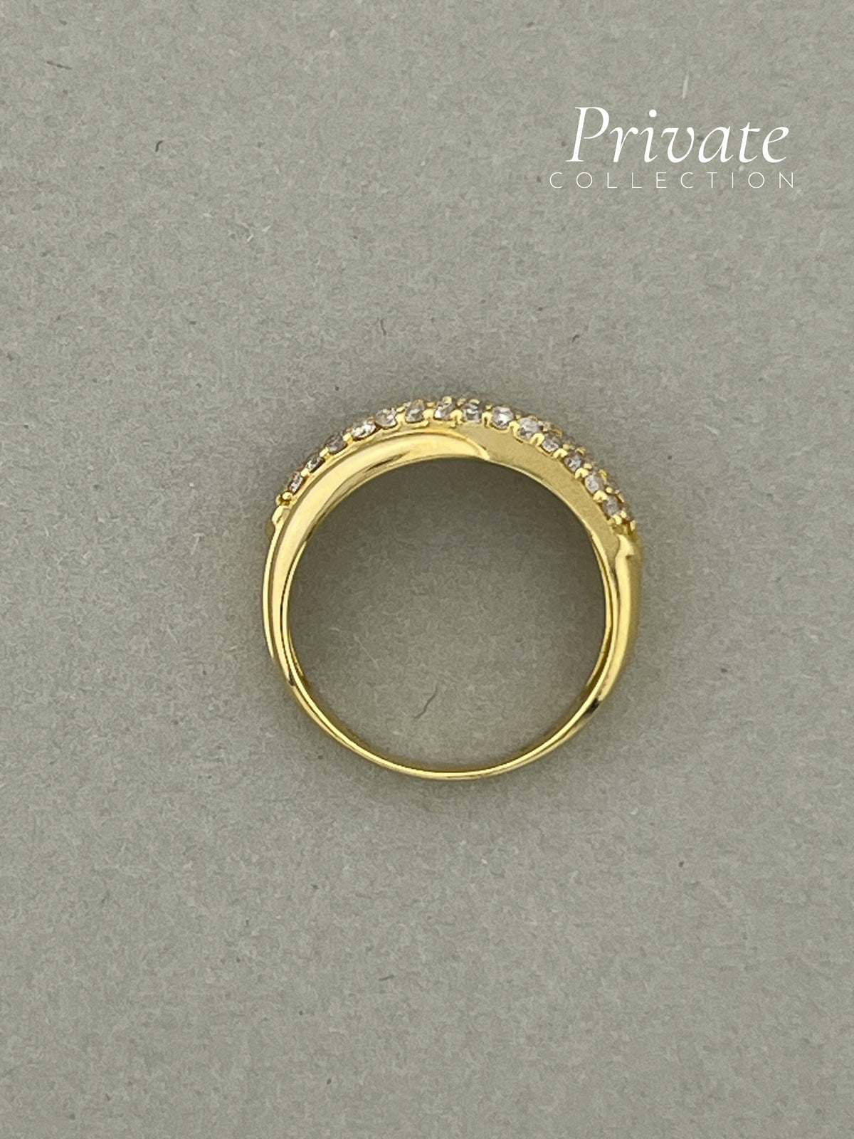 PC Ring 18K gult gull med diamanter str52