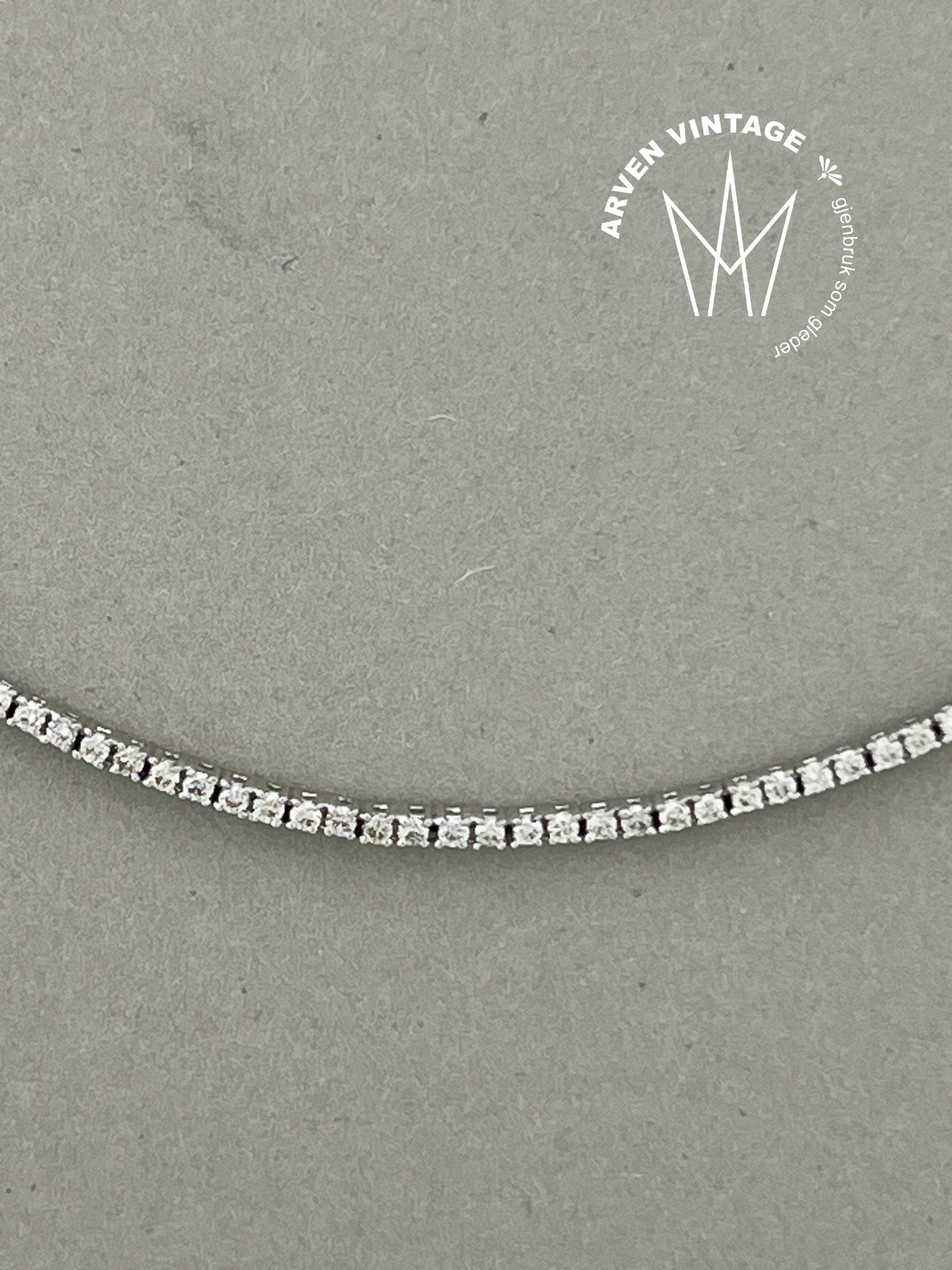 PC Diamant tenniskjede 18K hvitt gull