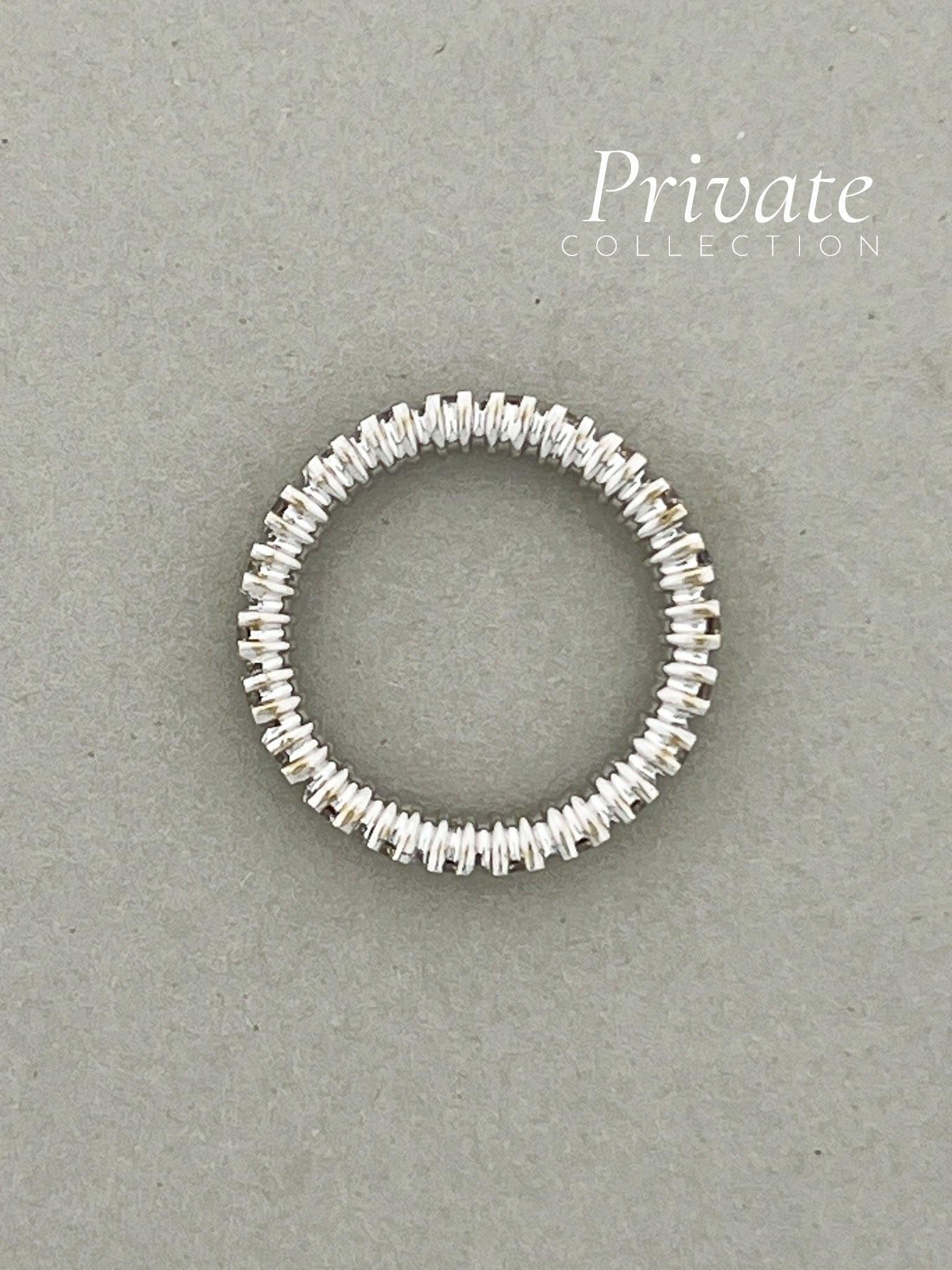 PC Diamantring 14K hvitt gull strl 52