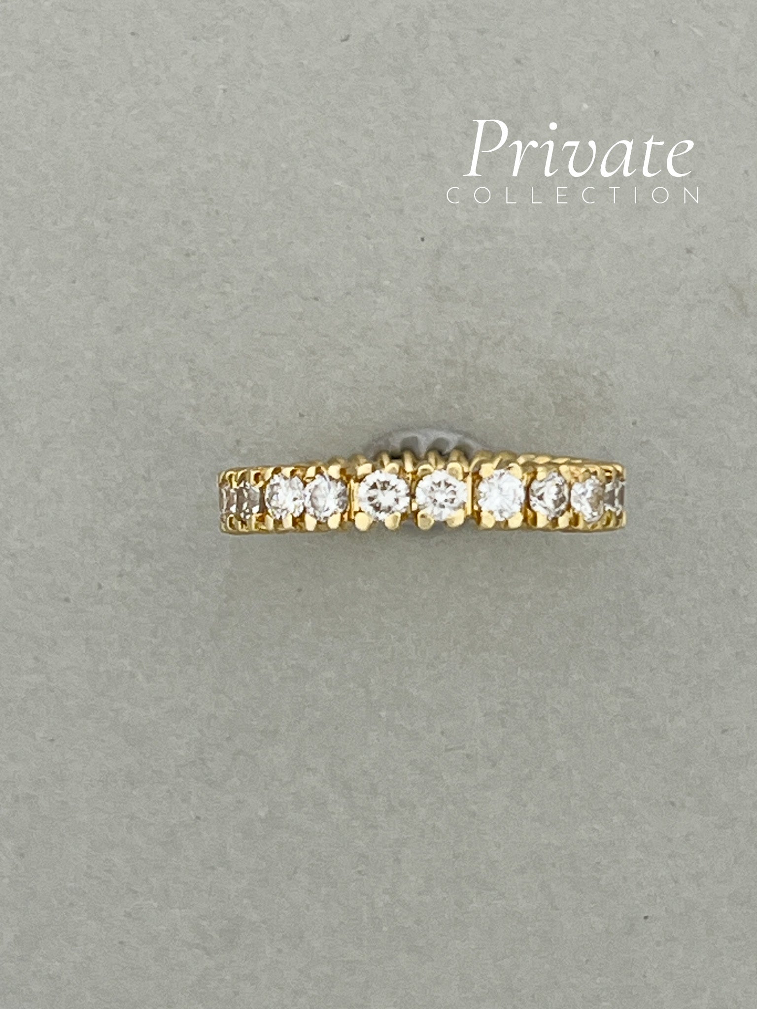 PC Diamantring 14K gult gull strl 52