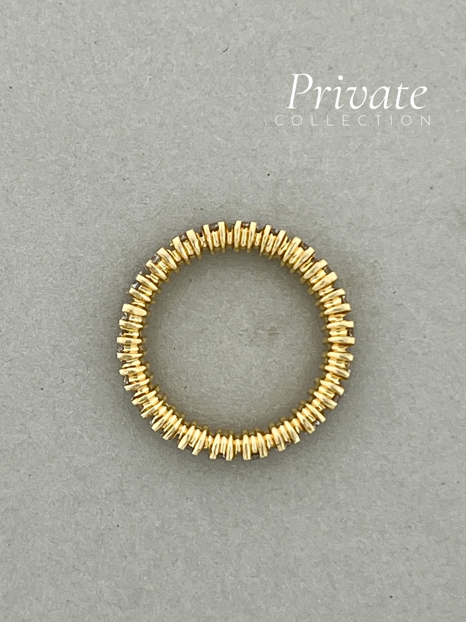 PC Diamantring 14K gult gull strl 52