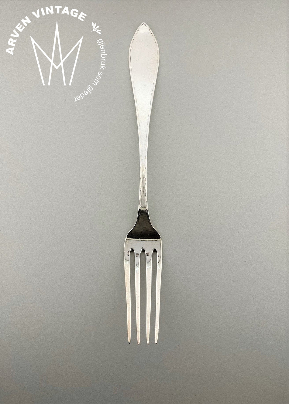 Vintage Spissgravert spisegaffel