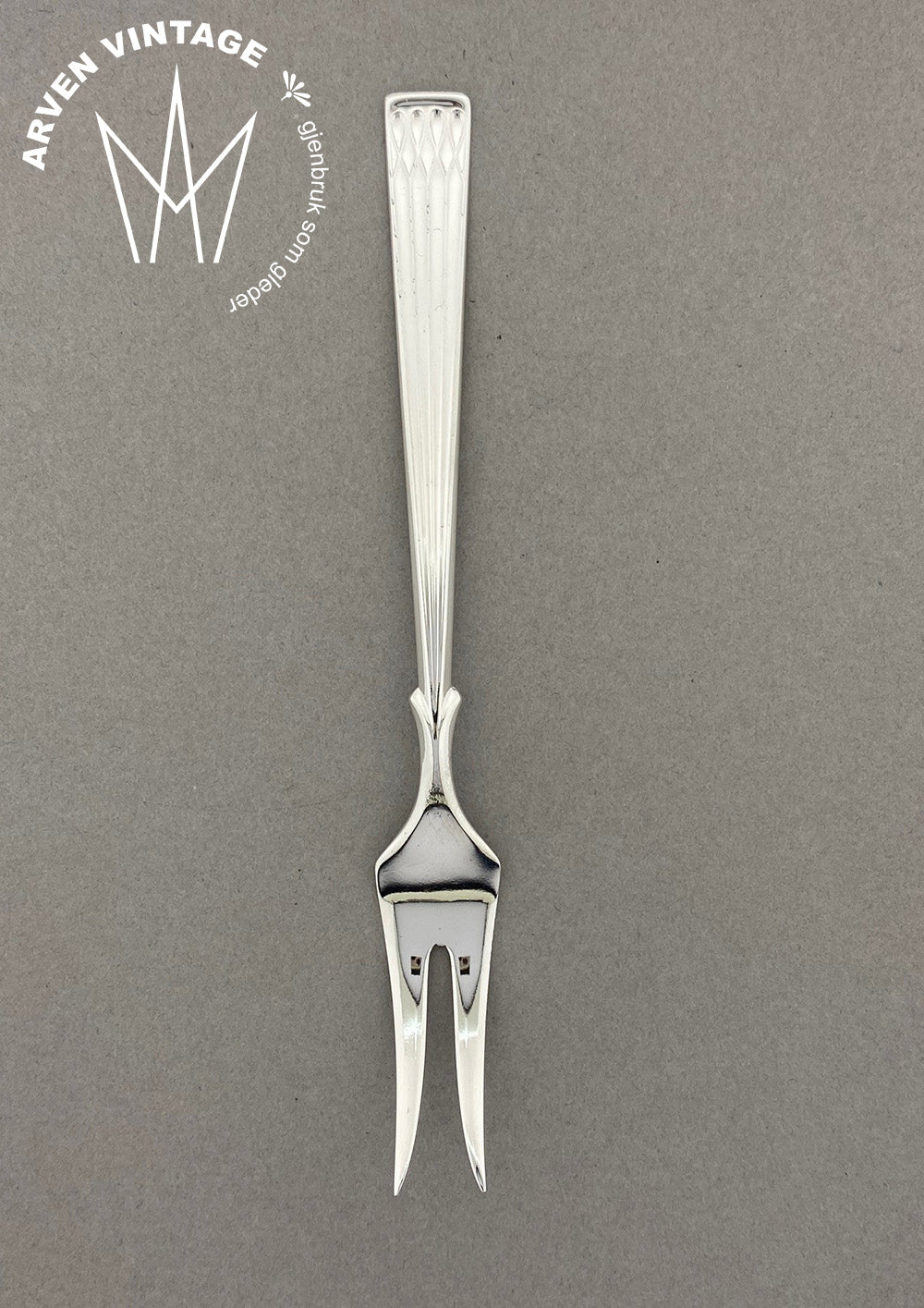 Vintage Heirloom silver butter fork / tapas fork