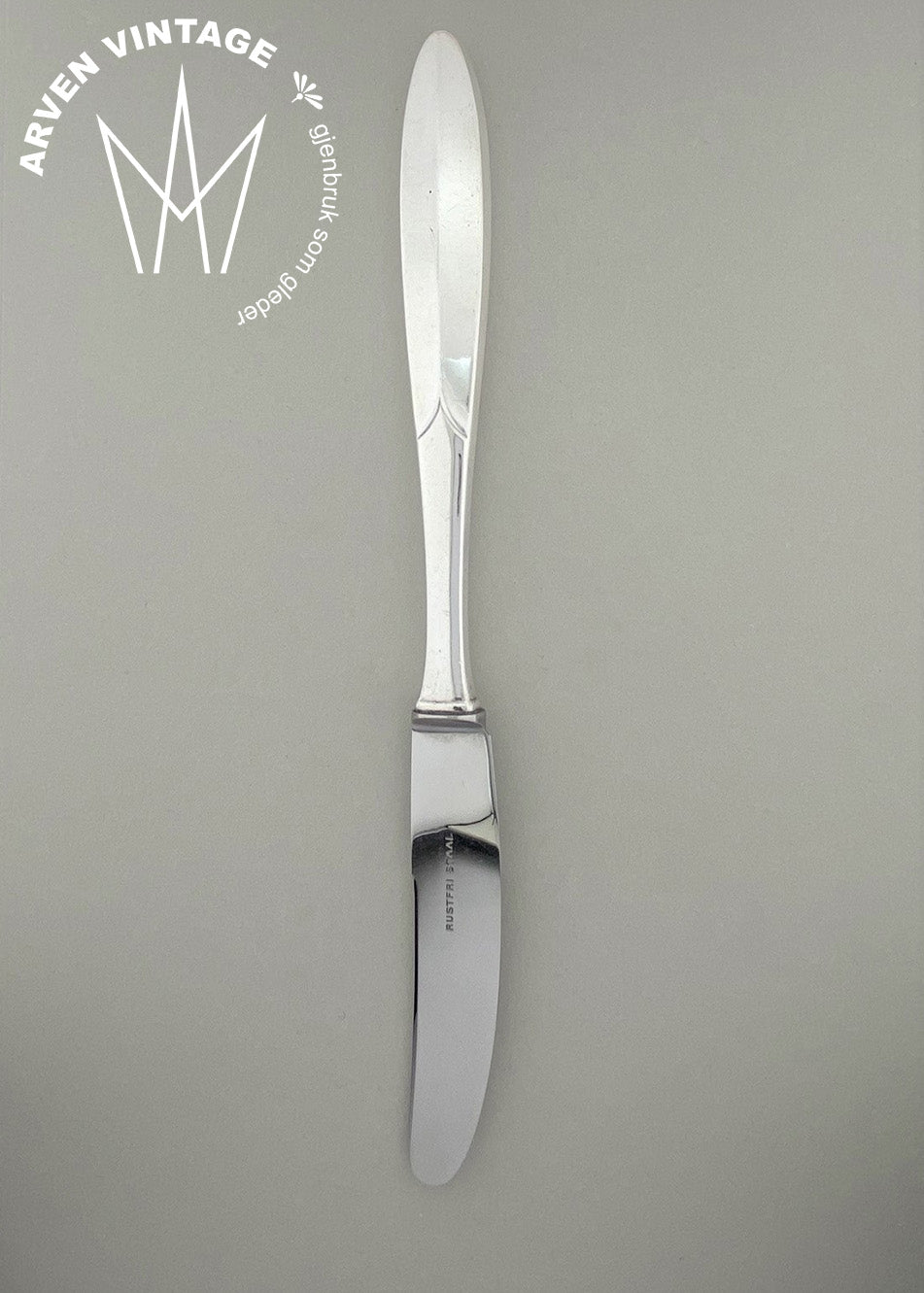 Vintage Sylvia stor spisekniv med langt skaft