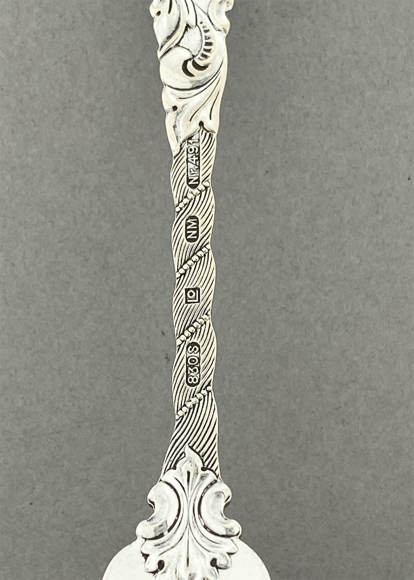 Vintage Dobbel Rokokko stor koldgaffel / tapasgaffel